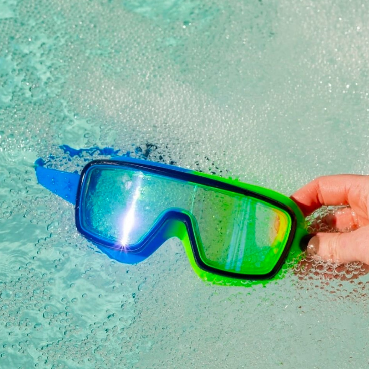 Cyborg Cyan Prismati Swim Goggles - Bling2o