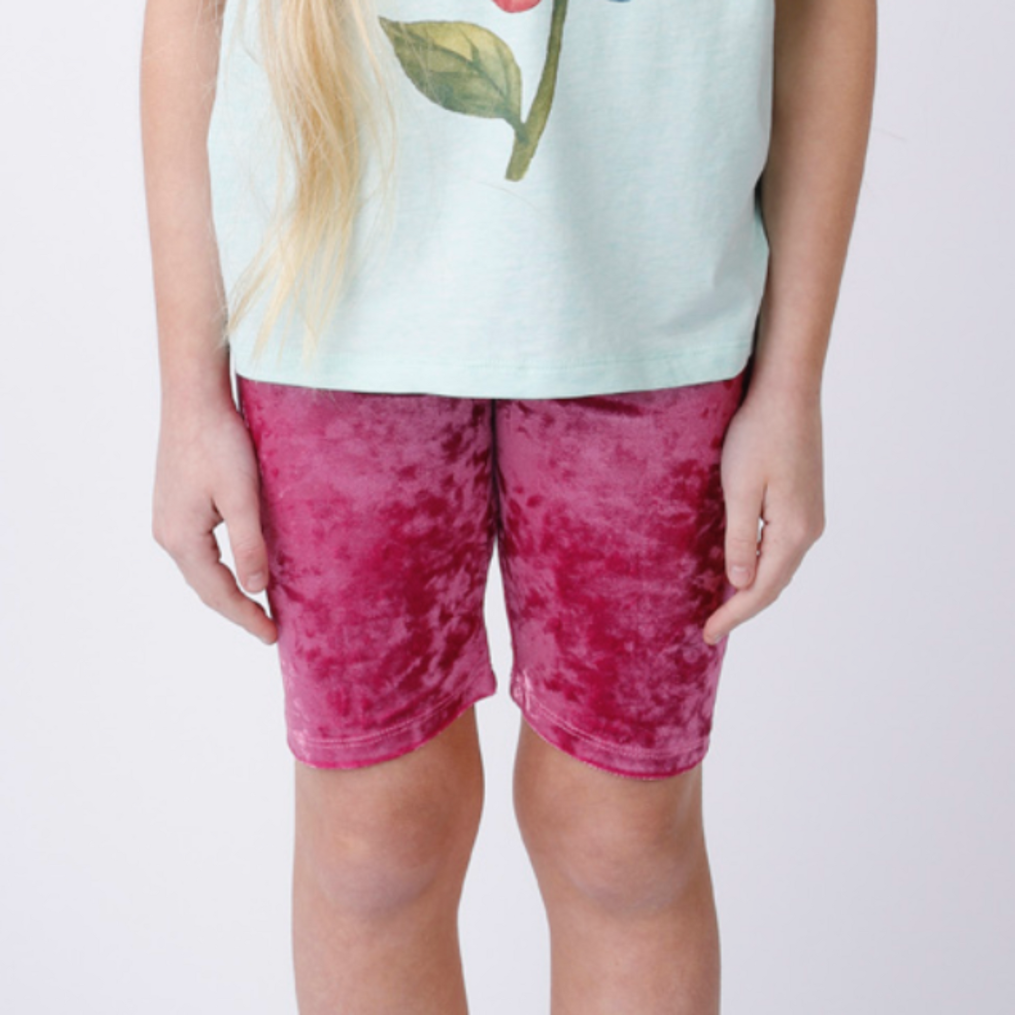 Minti Velvet Bike Pants - Hot Pink