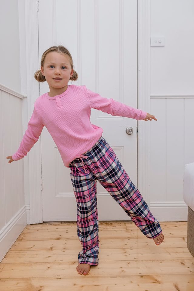 Milky Chester Check Pj's - Marshmellow