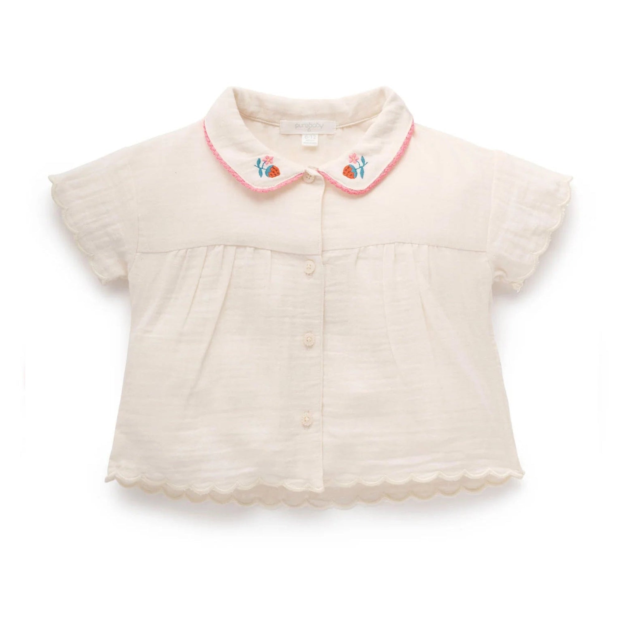 Strawberry Embroidered Shirt