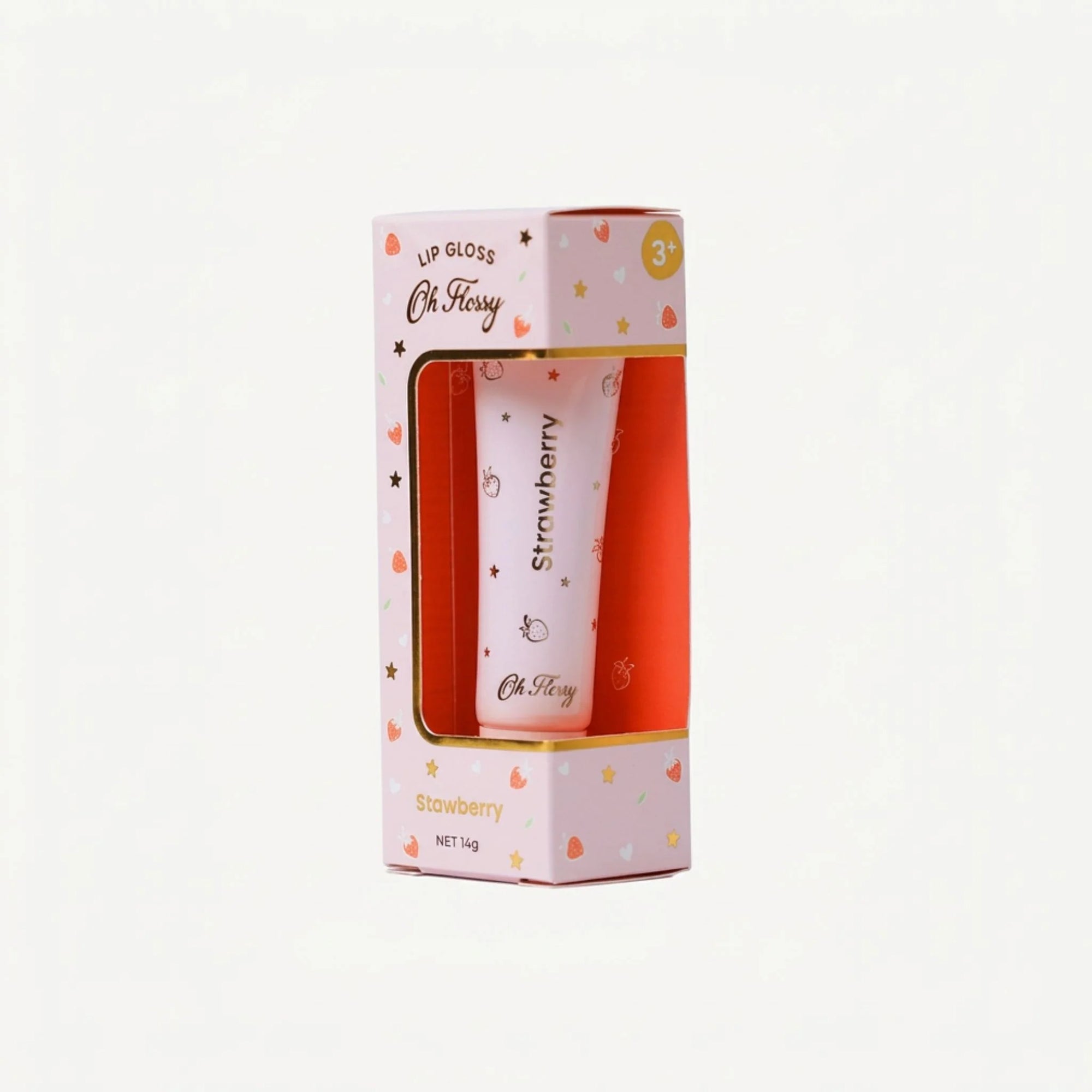 Oh Flossy Individual Natural Lip Gloss Strawberry