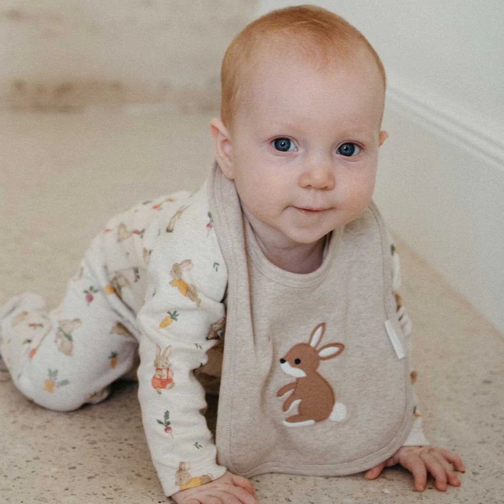 Purebaby Bunny Bib - Mushroom