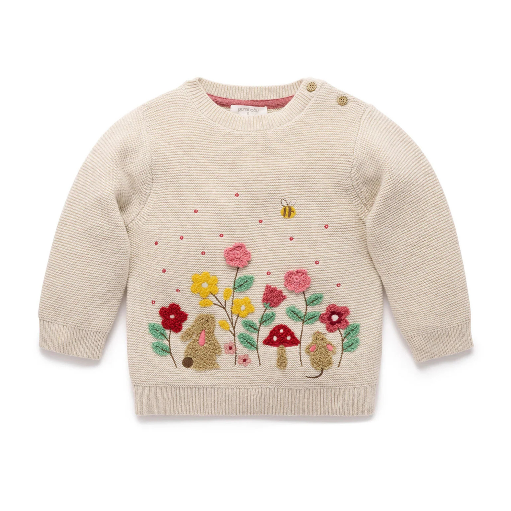 Purebaby Woodland Jumper - Wheat Melange