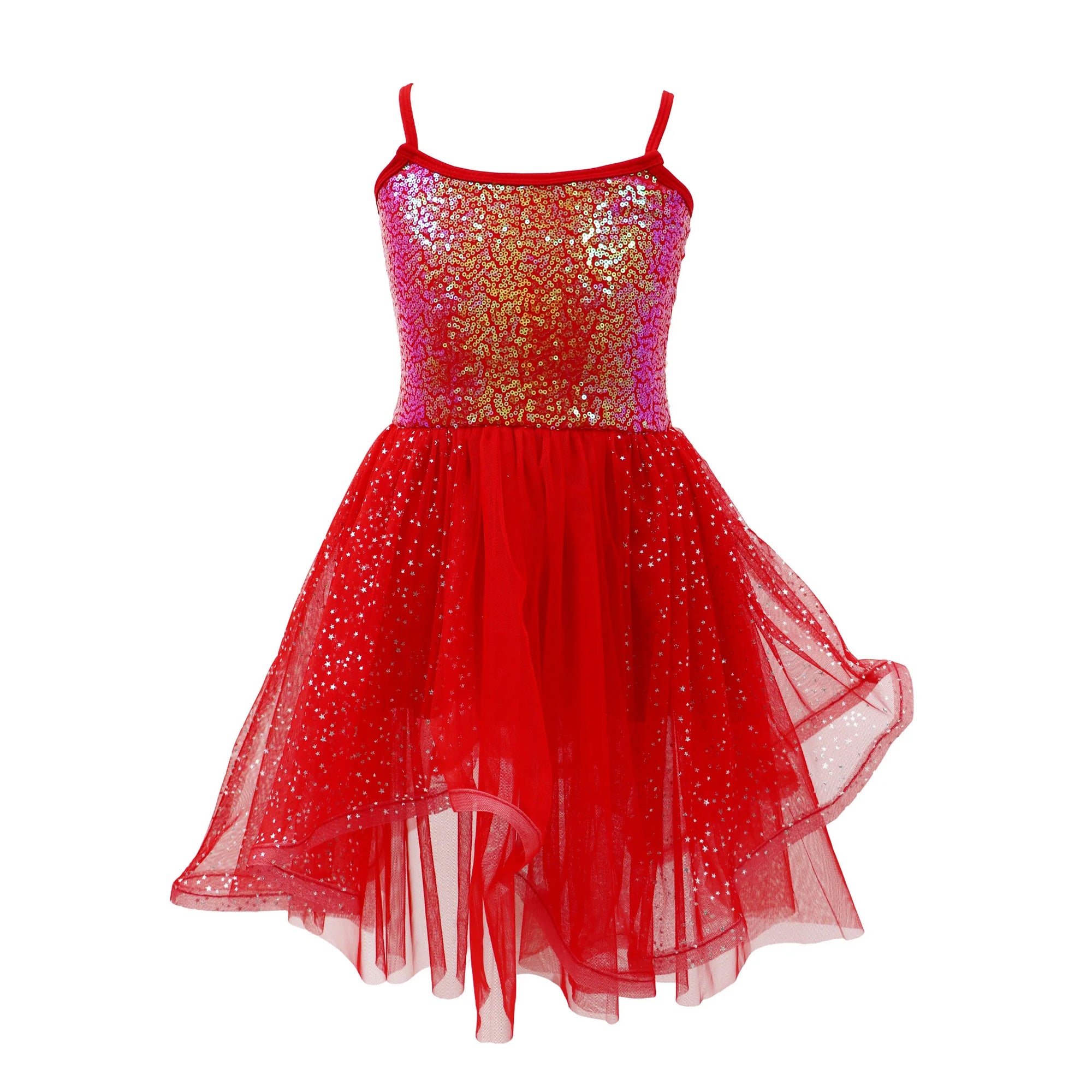 Twinkling Sequin Dress - Red