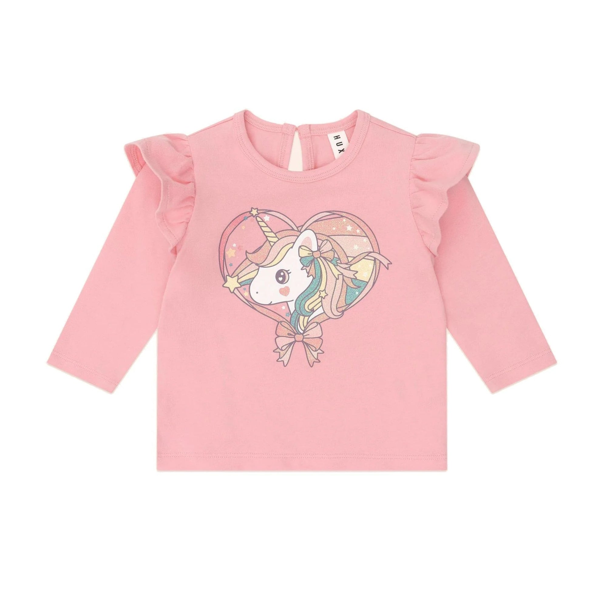 Huxbaby Whimsical Unicorn Frill Top