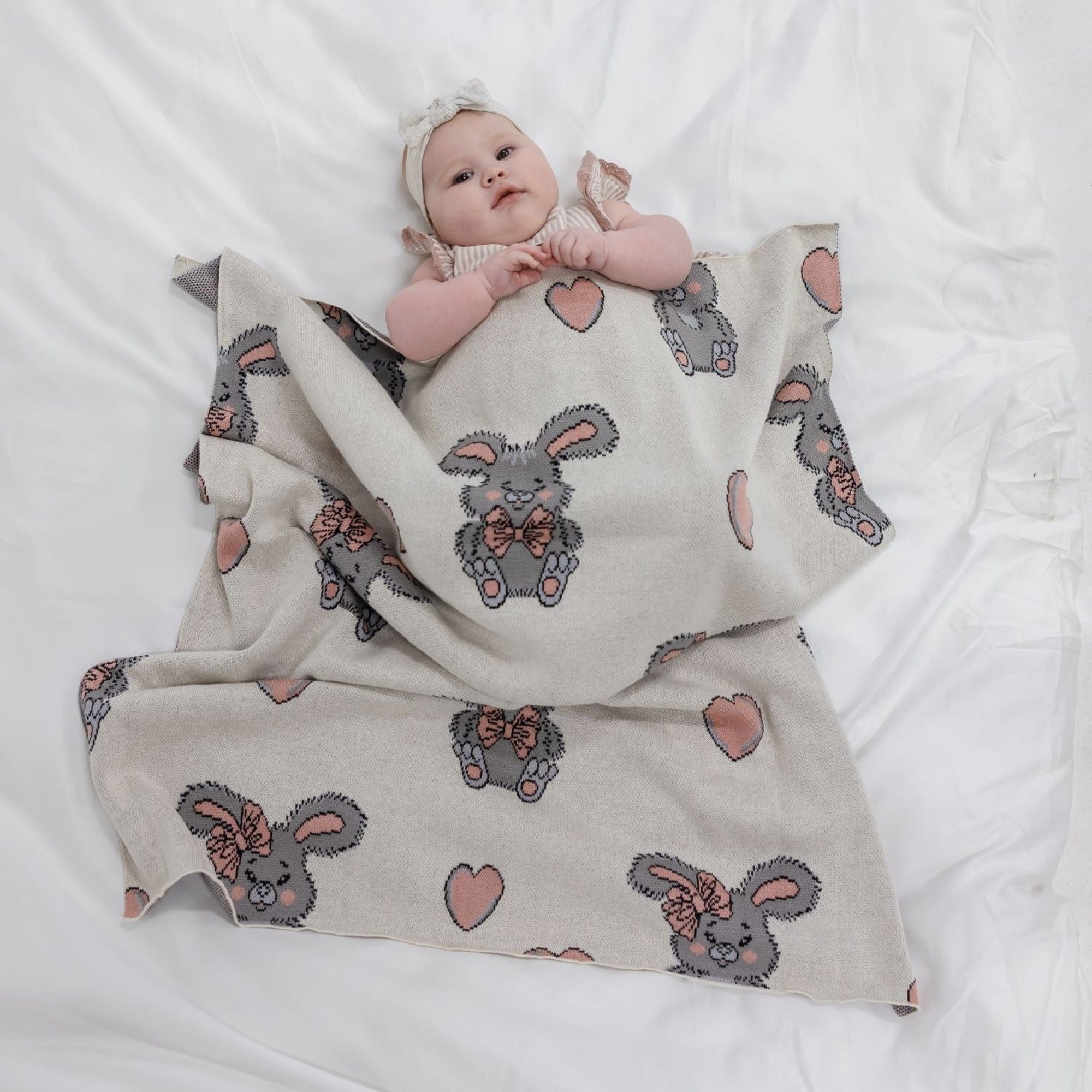Di Lusso -Snowball Bunny Baby Blanket