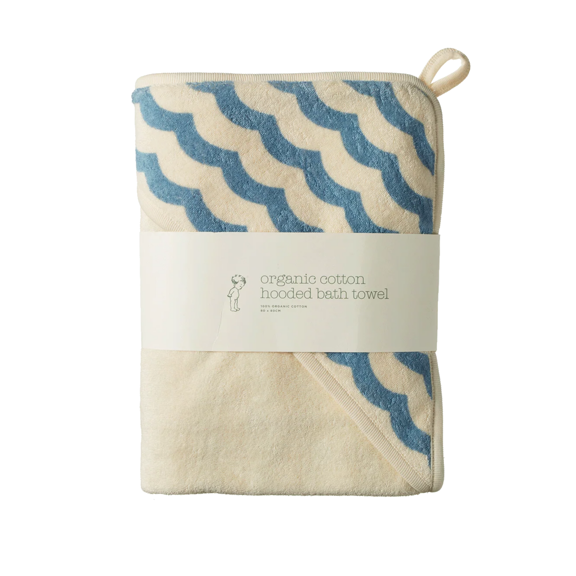 Hooded Towel - Waves Print
