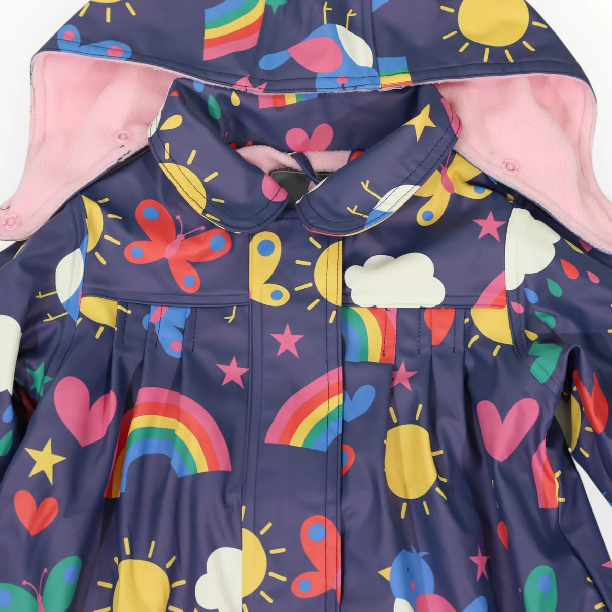 Korango Spring Rainbow Raincoat - Navy