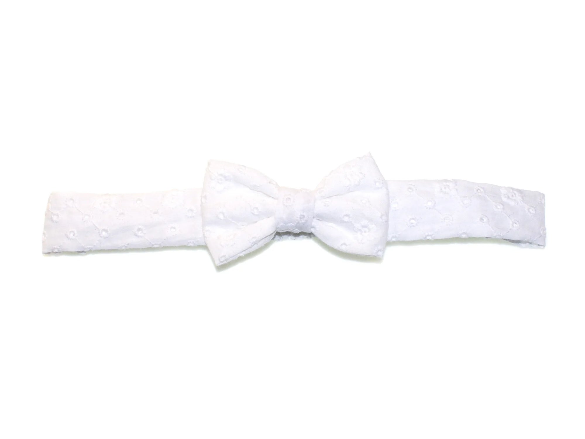 Goody Gumdrops Broderie Anglaise Baby Headband - White