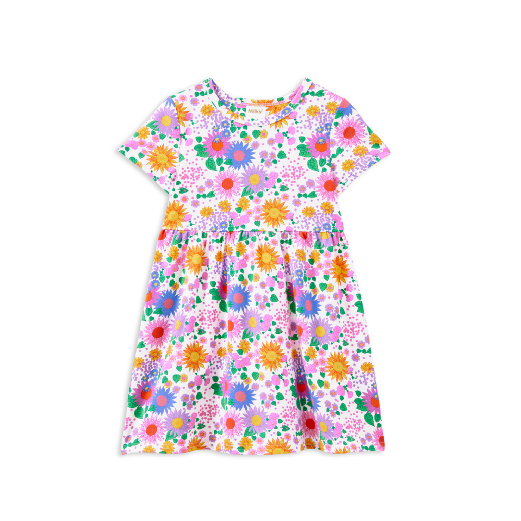Milky Sunshine Floral Dress