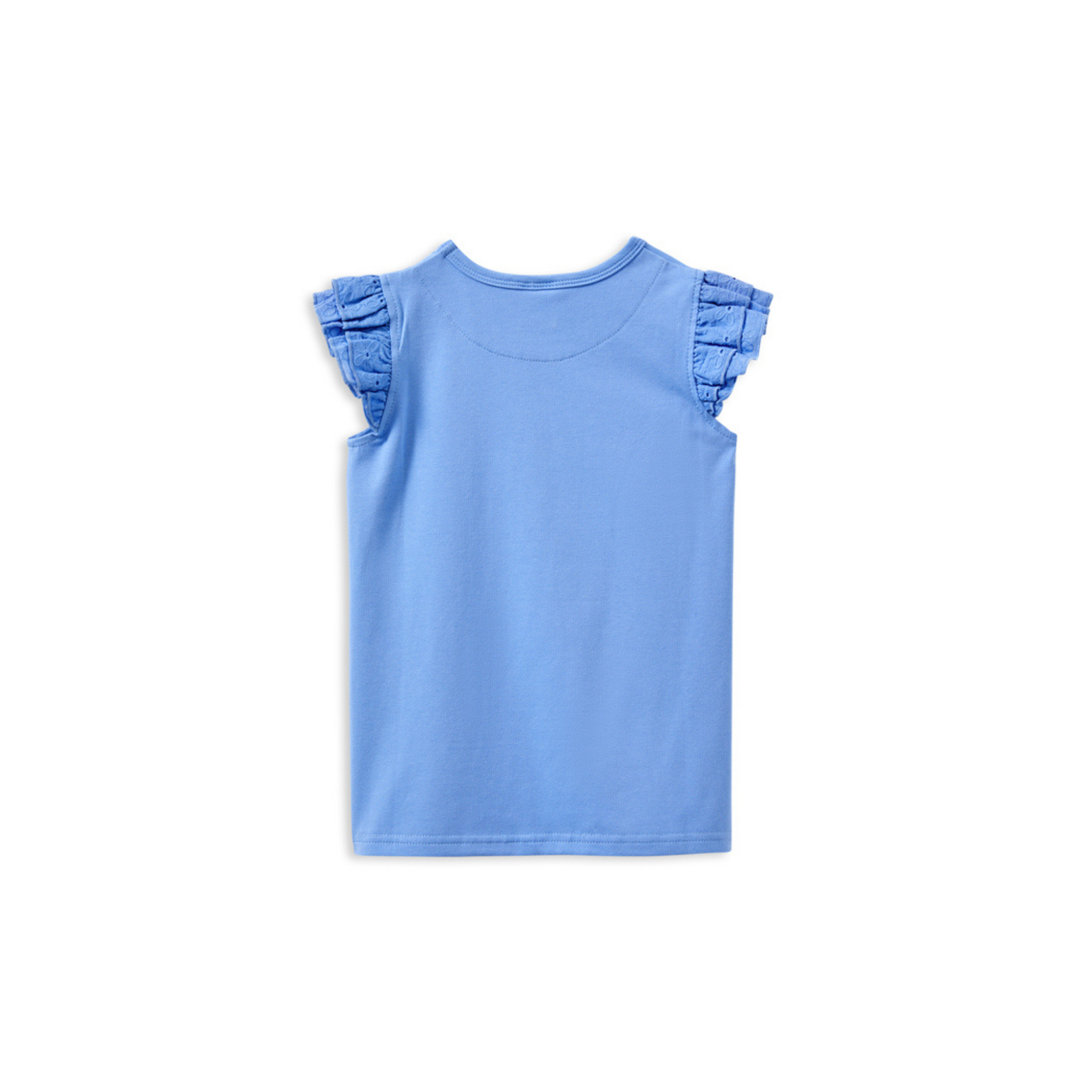 Milky Blue Broderie Frill Tee