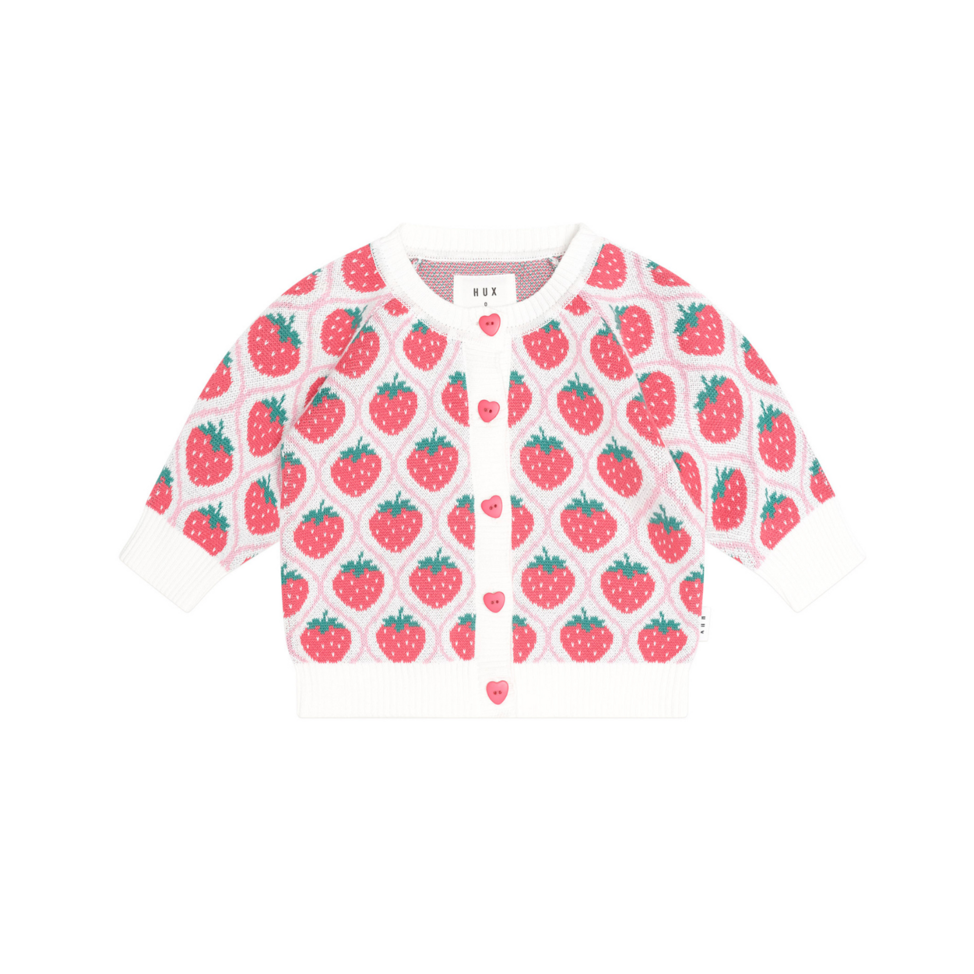 Huxbaby Strawberry Fields Cardi - Strawberry