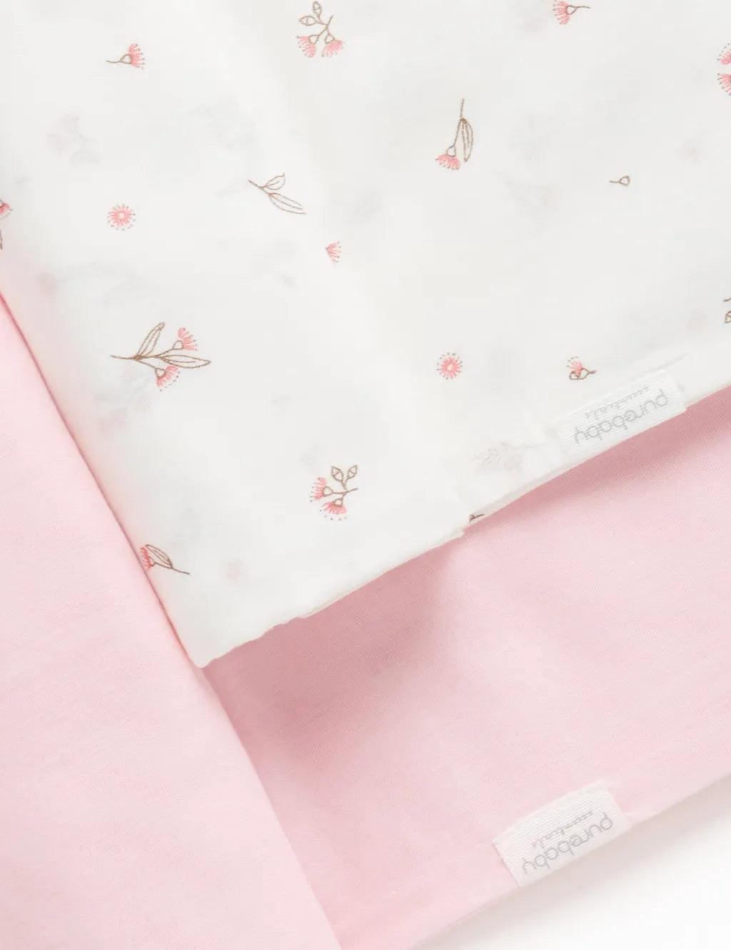 2 Pack Muslin Wrap - Pale Pink Blossom