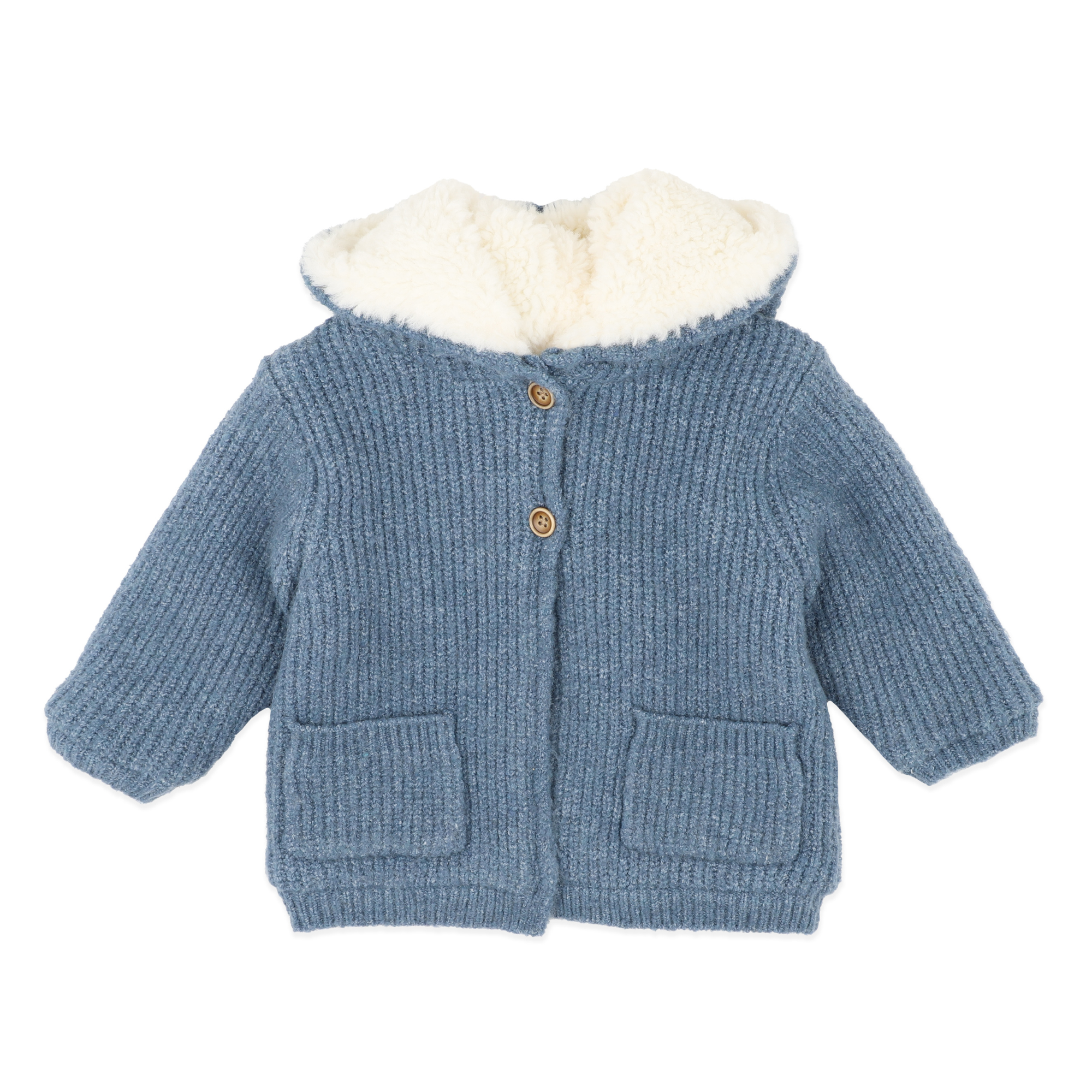 Bebe Blue marl knitted hooded jacket - Blue marl