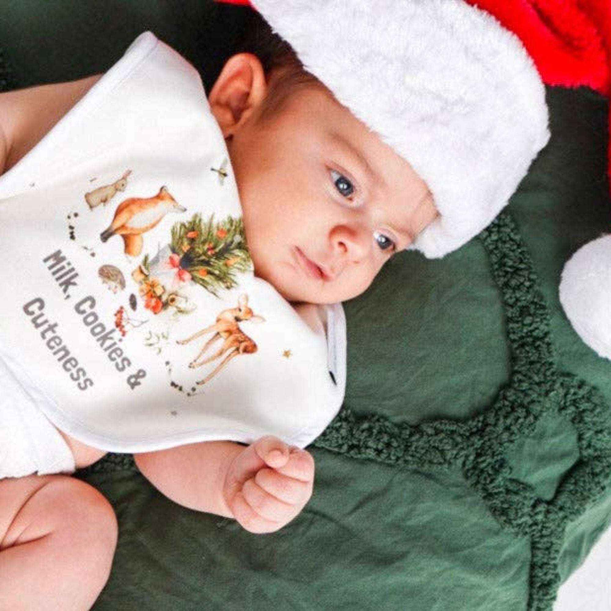 Cleo & Bebe Christmas Tree Animals - Waterproof Classic Bib