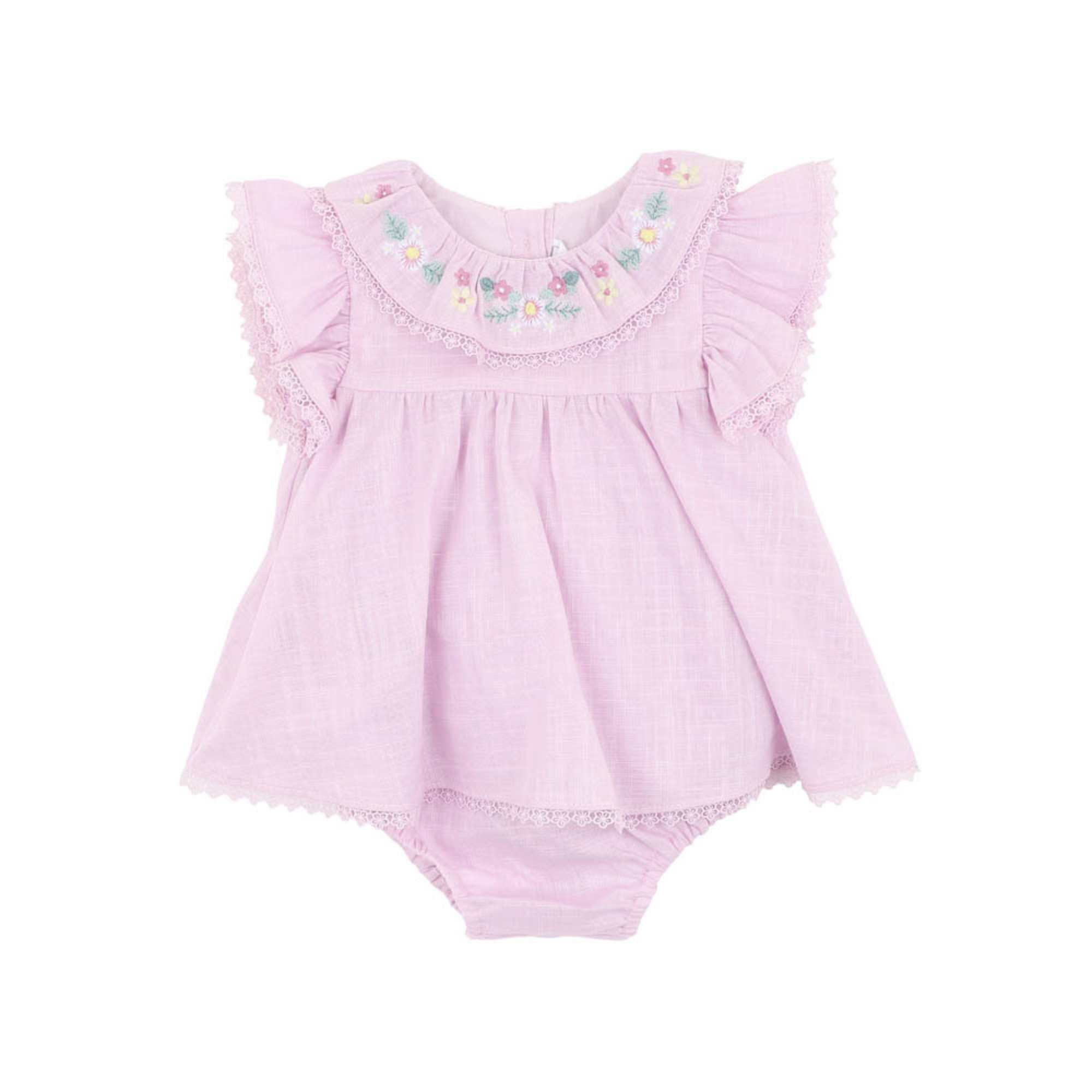 Bebe Madelyn Embroidered Overlay Bodysuit - Lilac