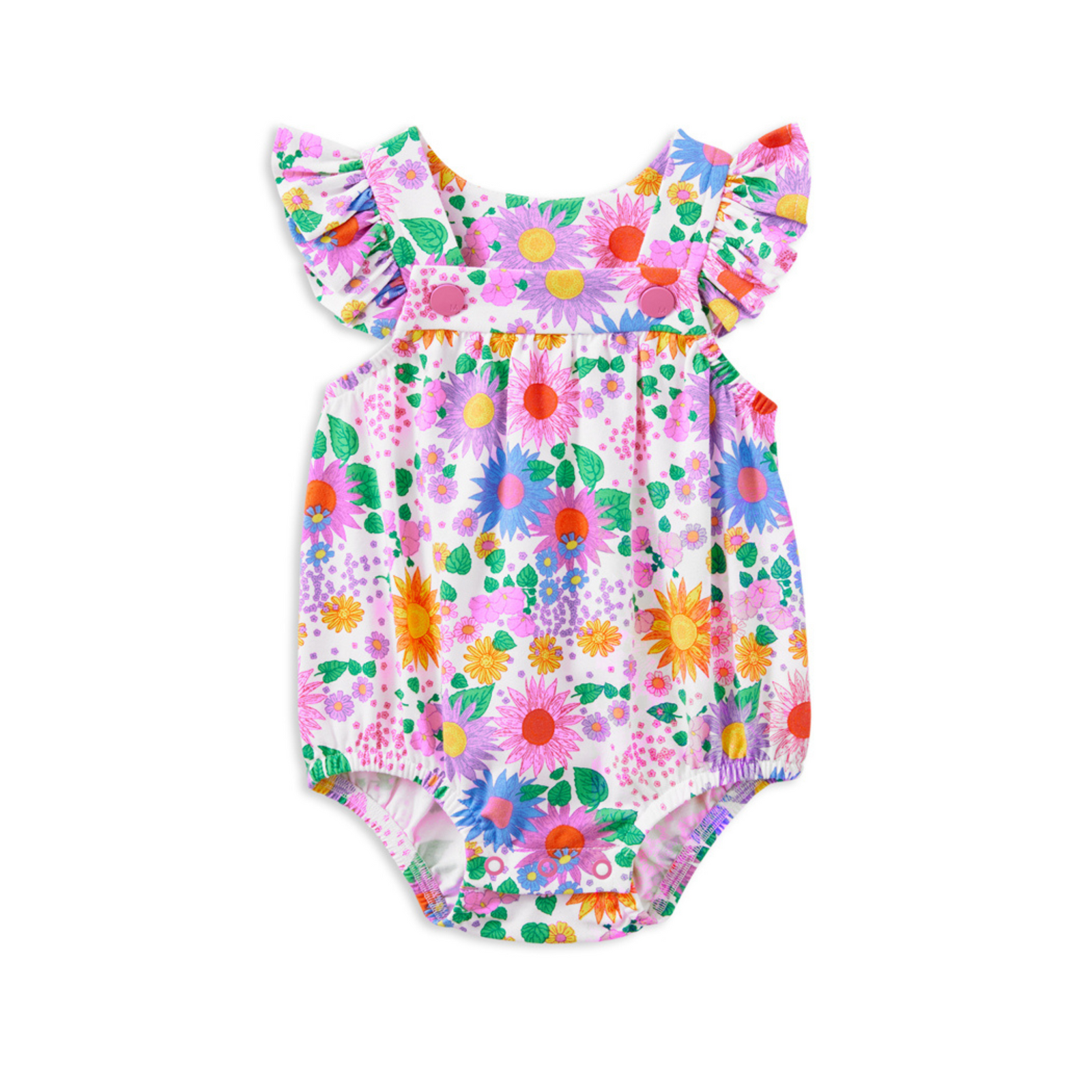 Milky Sunshine Floral Playsuit