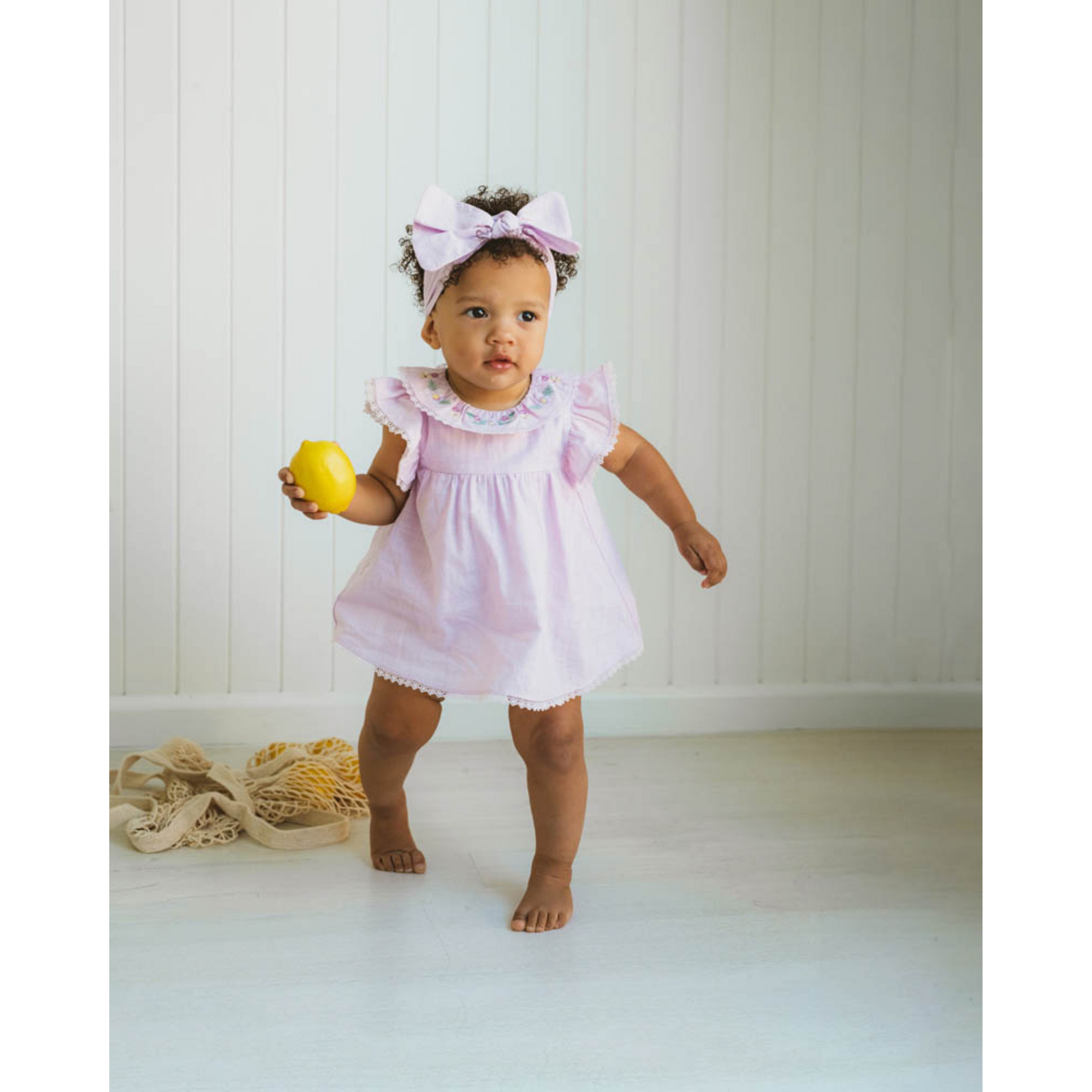 Bebe Madelyn Embroidered Overlay Bodysuit - Lilac