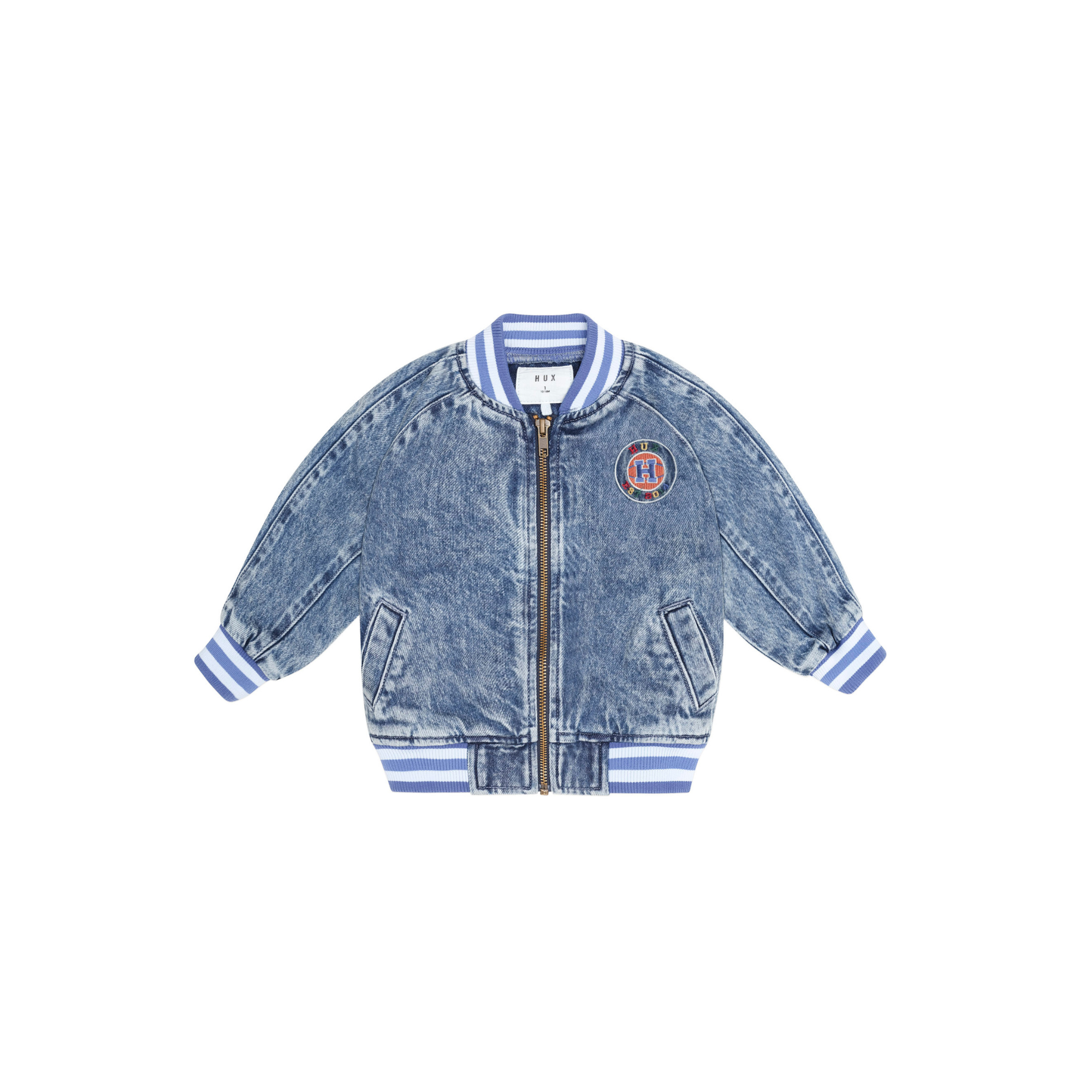 Huxbaby Dreamy Denim Bomber Jacket - Denim