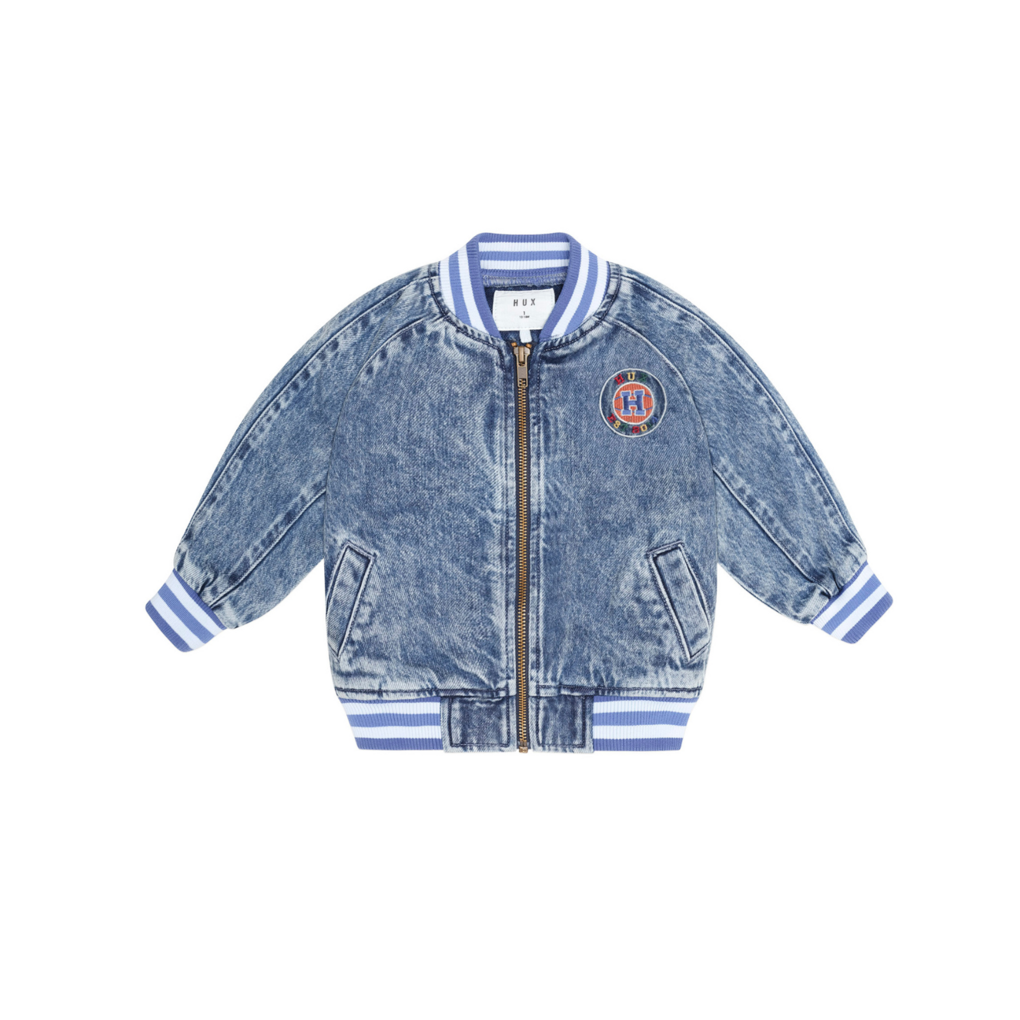 Huxbaby Dreamy Denim Bomber Jacket - Denim