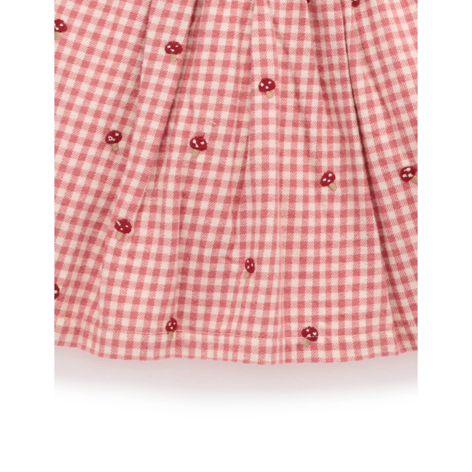 Purebaby Gingham Broidery Dress - Gingham Toadstool Broderie