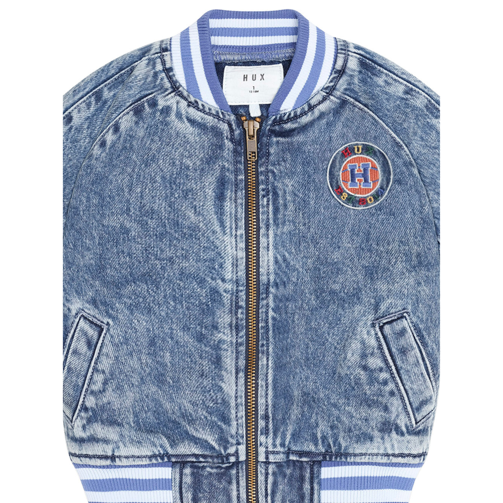 Huxbaby Dreamy Denim Bomber Jacket - Denim