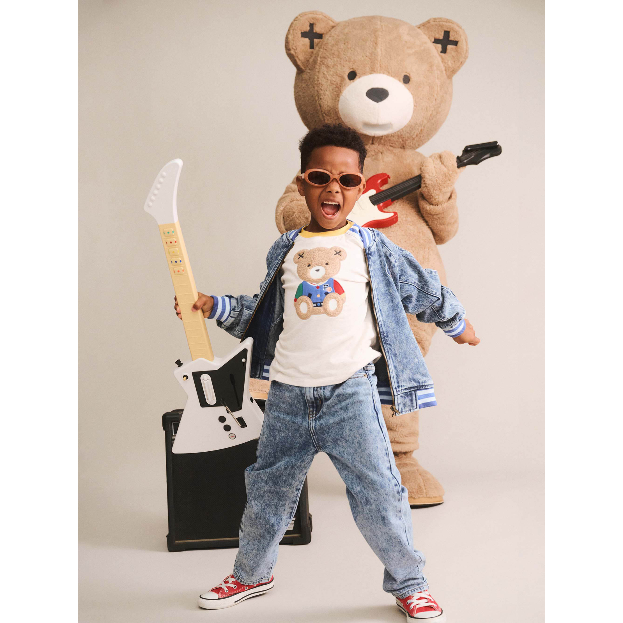 Huxbaby Dreamy Denim Bomber Jacket - Denim