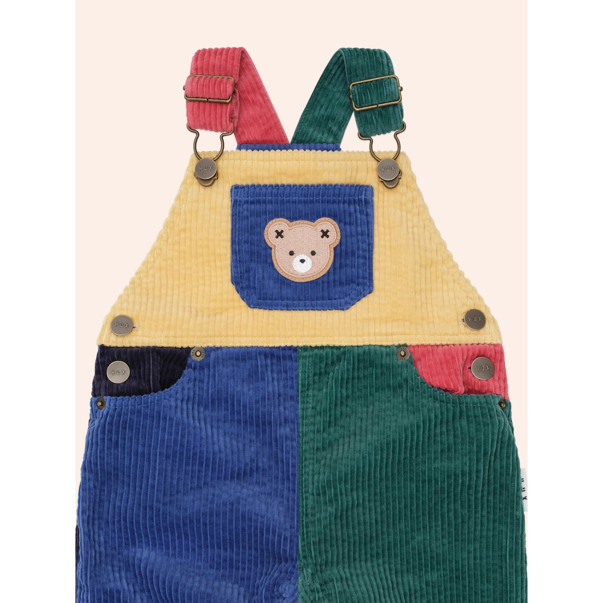 Huxbaby Colour Block Cord Overalls