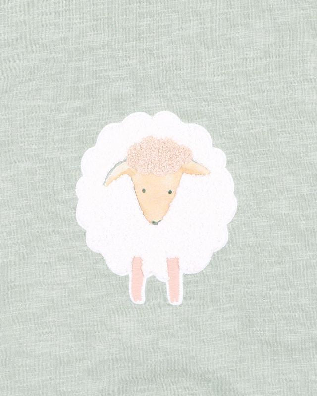 Bebe Clayton Pint Sheep Short Sleeve Romper