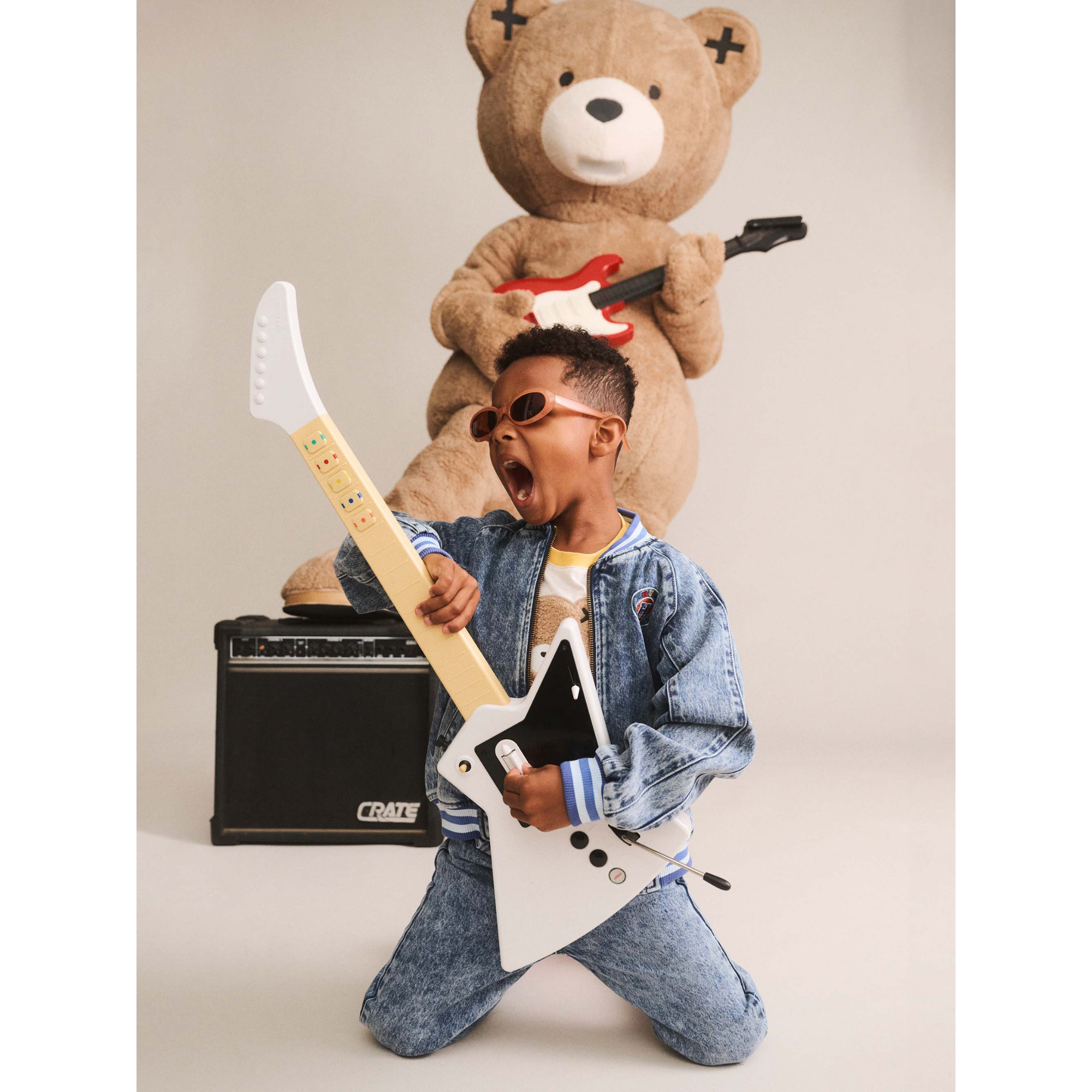 Huxbaby Dreamy Denim Bomber Jacket - Denim