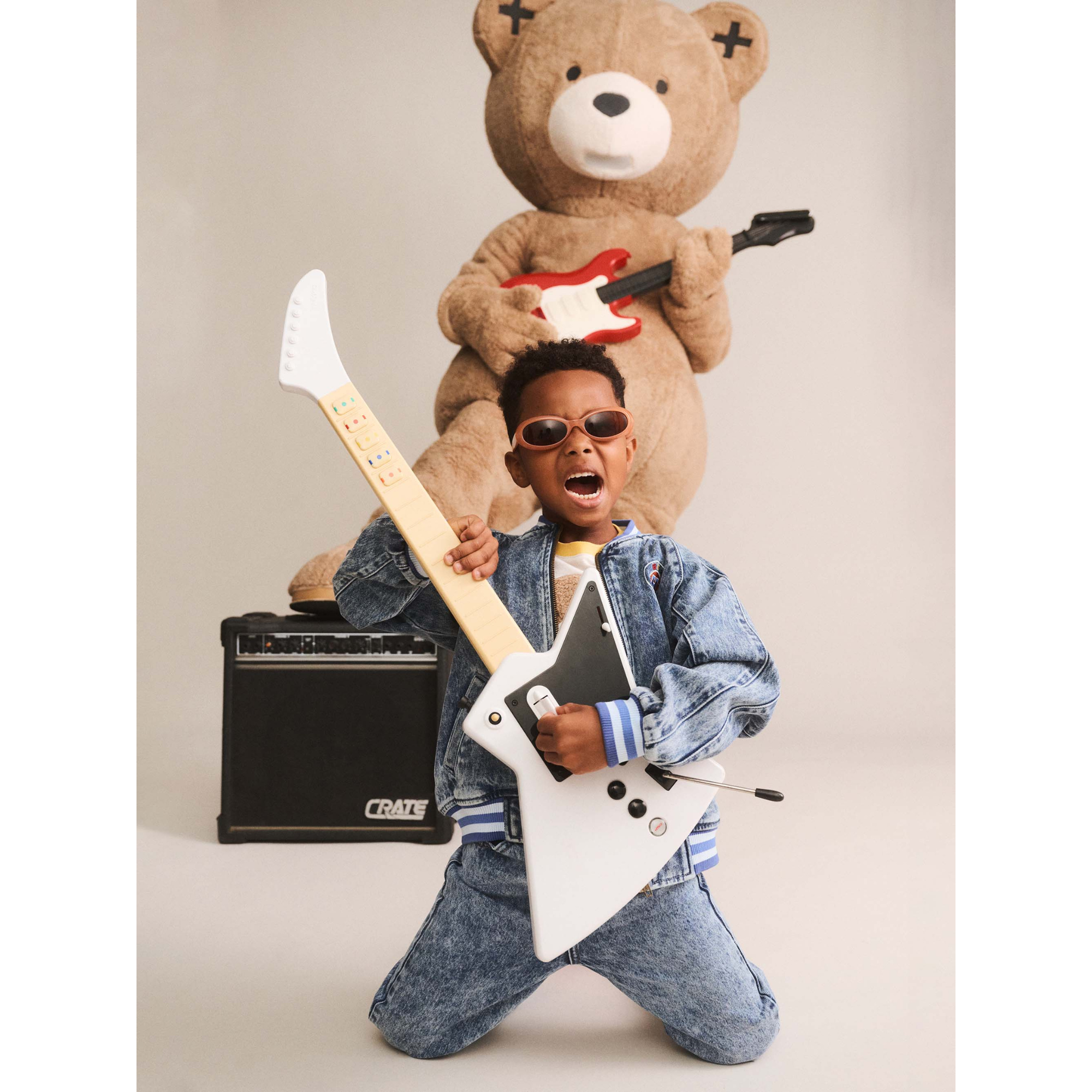 Huxbaby Dreamy Denim Bomber Jacket - Denim