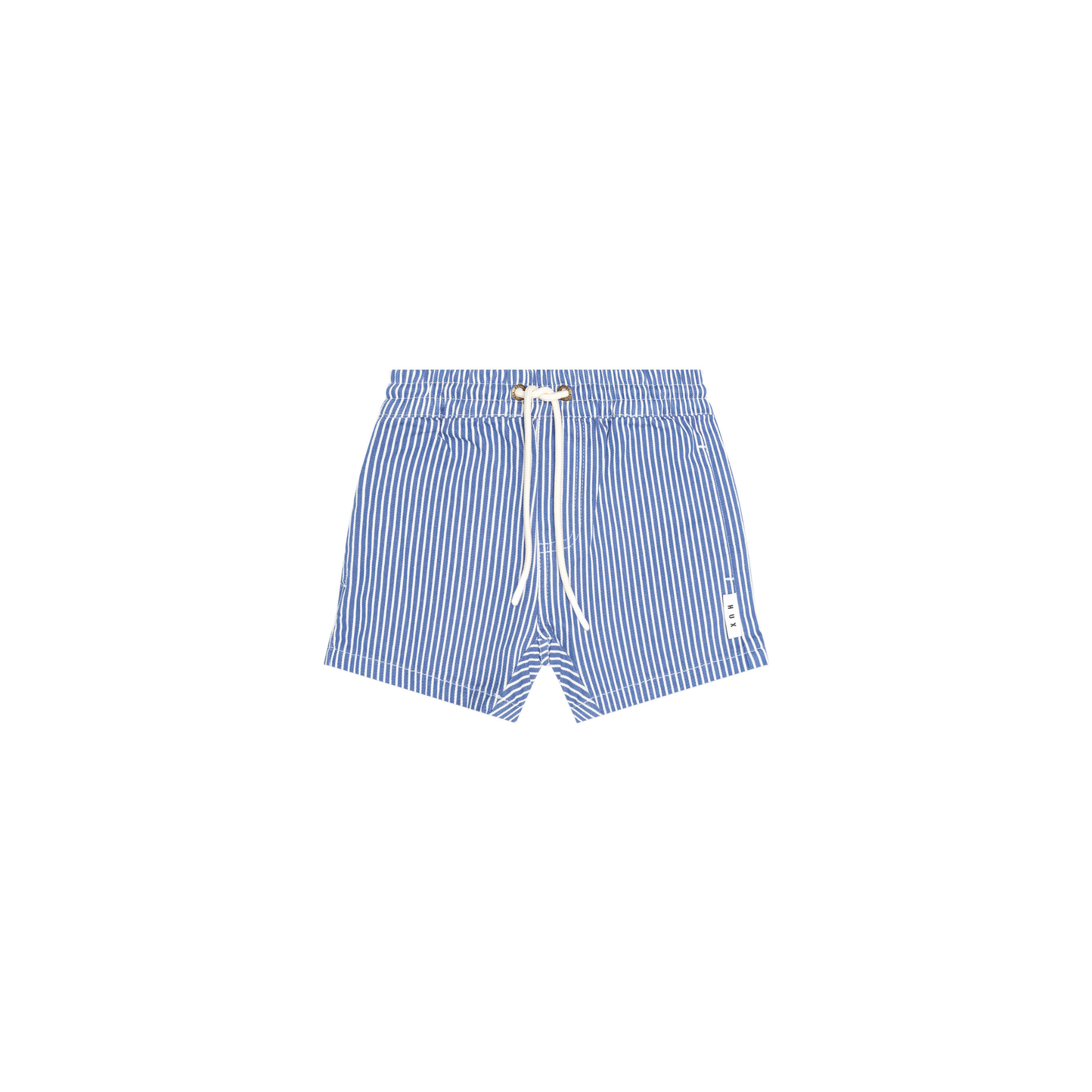 Huxbaby Cobalt Stripe Drawcord Short - Cobalt Almond Milk Stripe