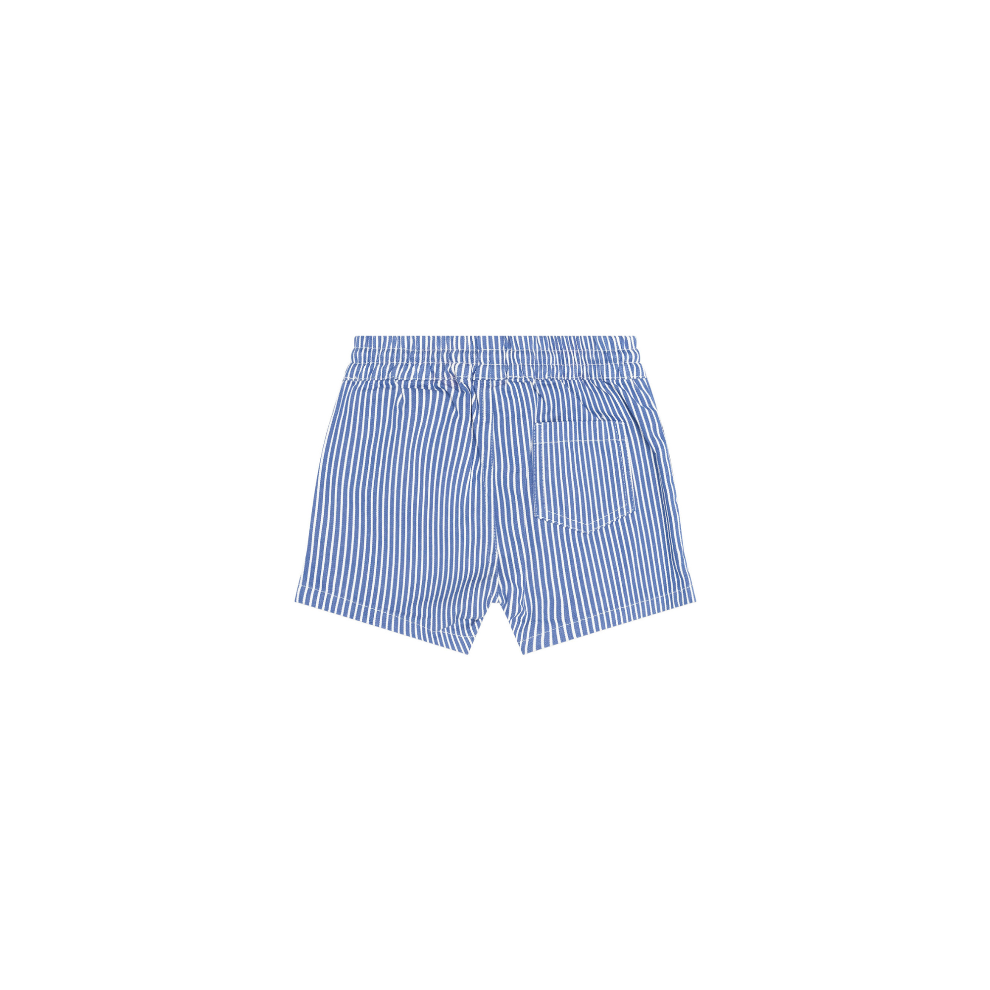 Huxbaby Cobalt Stripe Drawcord Short - Cobalt Almond Milk Stripe
