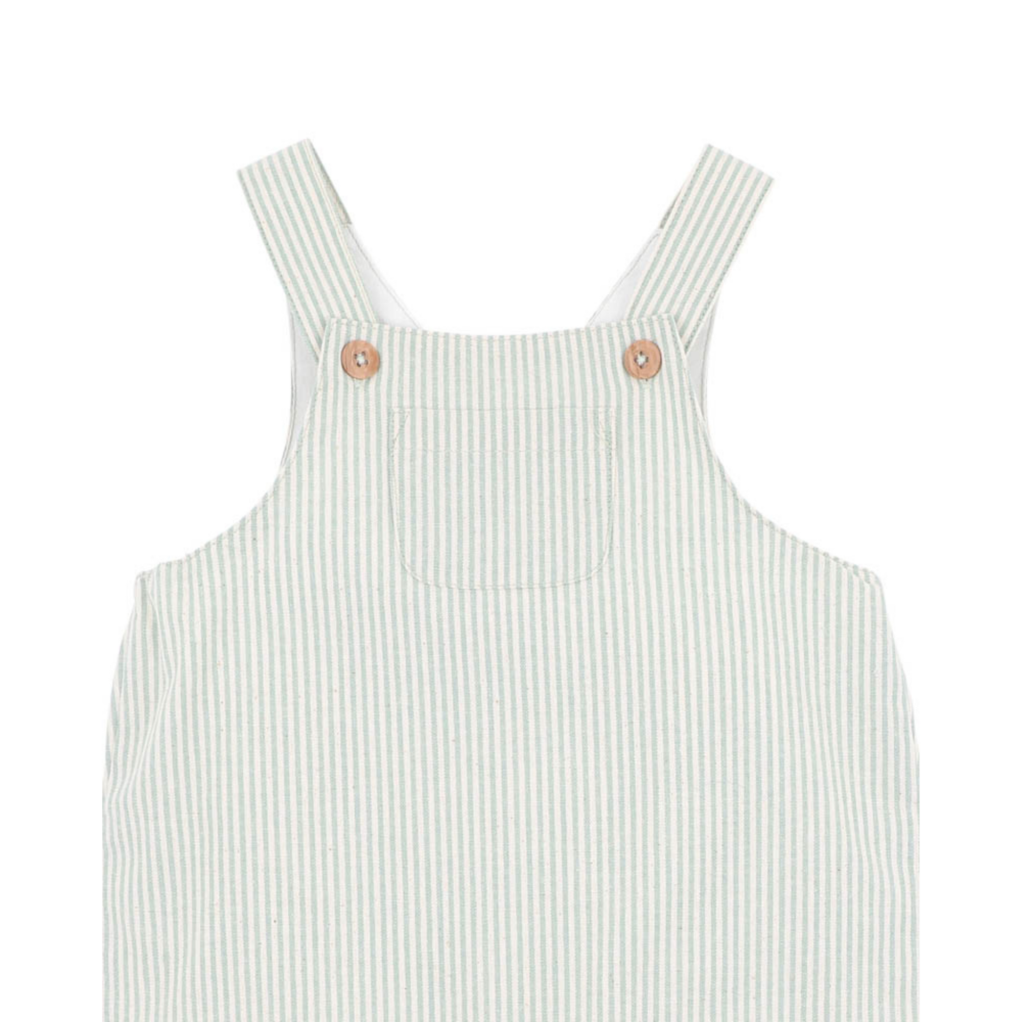 Bebe Roman Green Stripe Overalls - Green Stripe