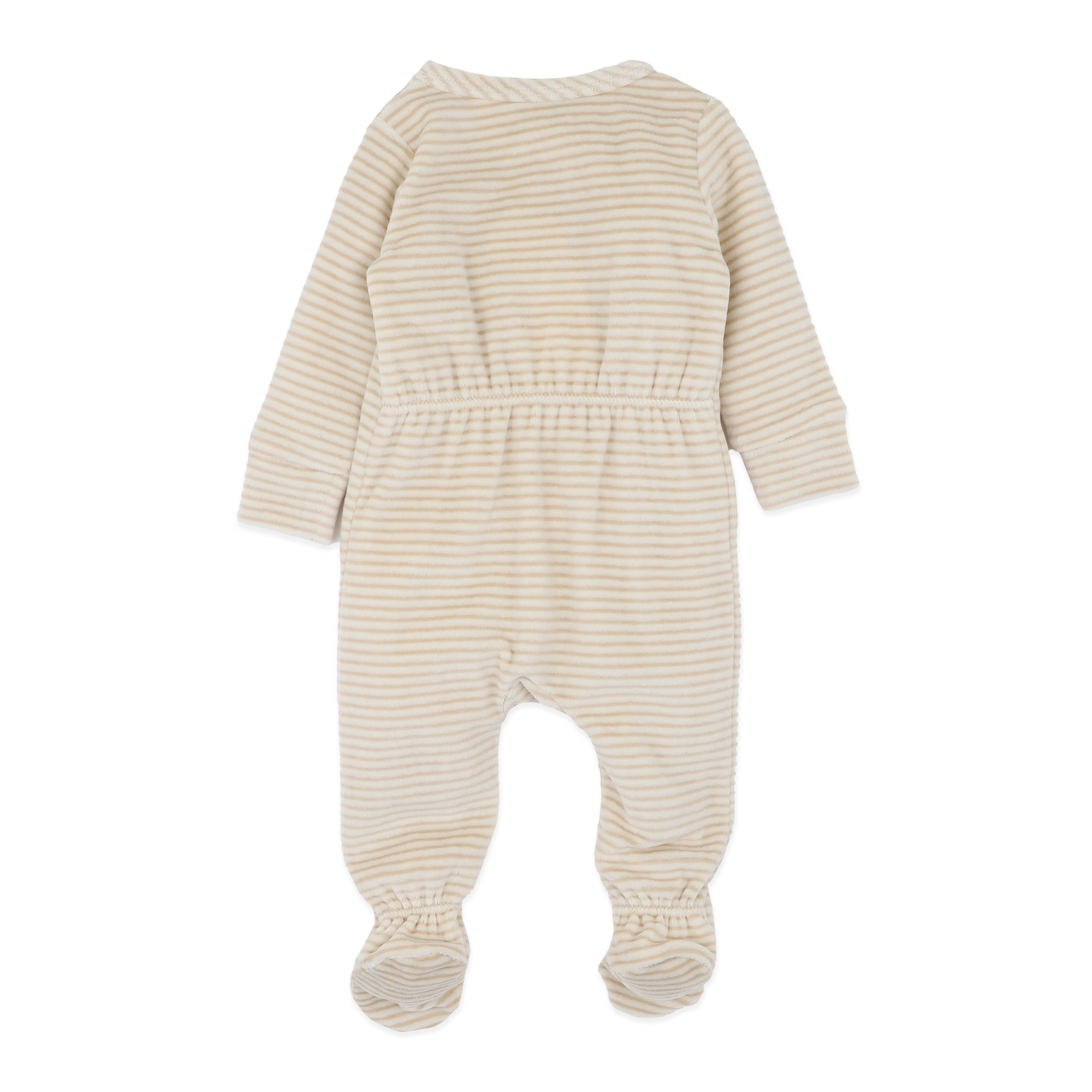 Bebe Hunter Stripe Velour Zip Onesie - Stripe