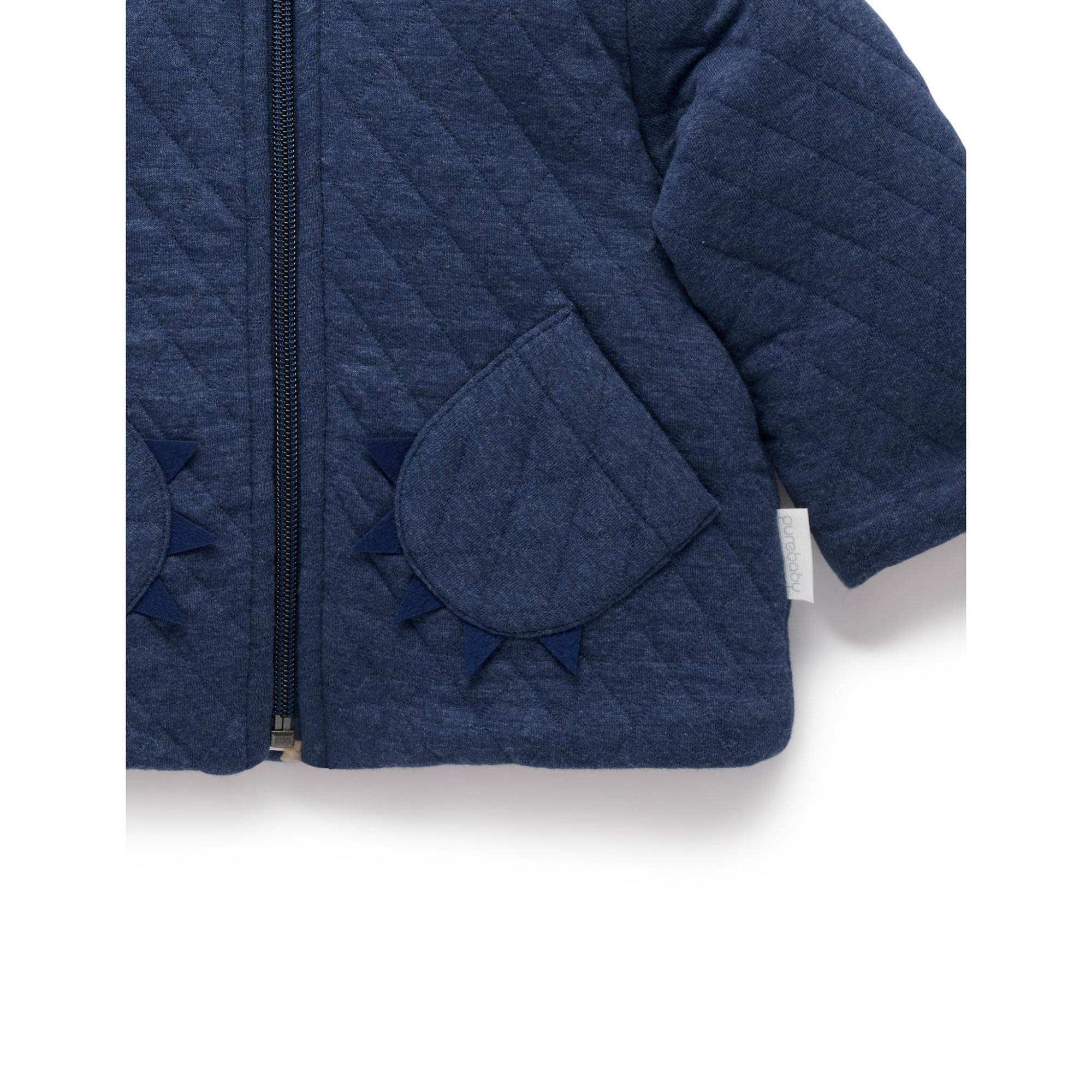 Purebaby Quilted Dragon Jacket - Midnight Melange