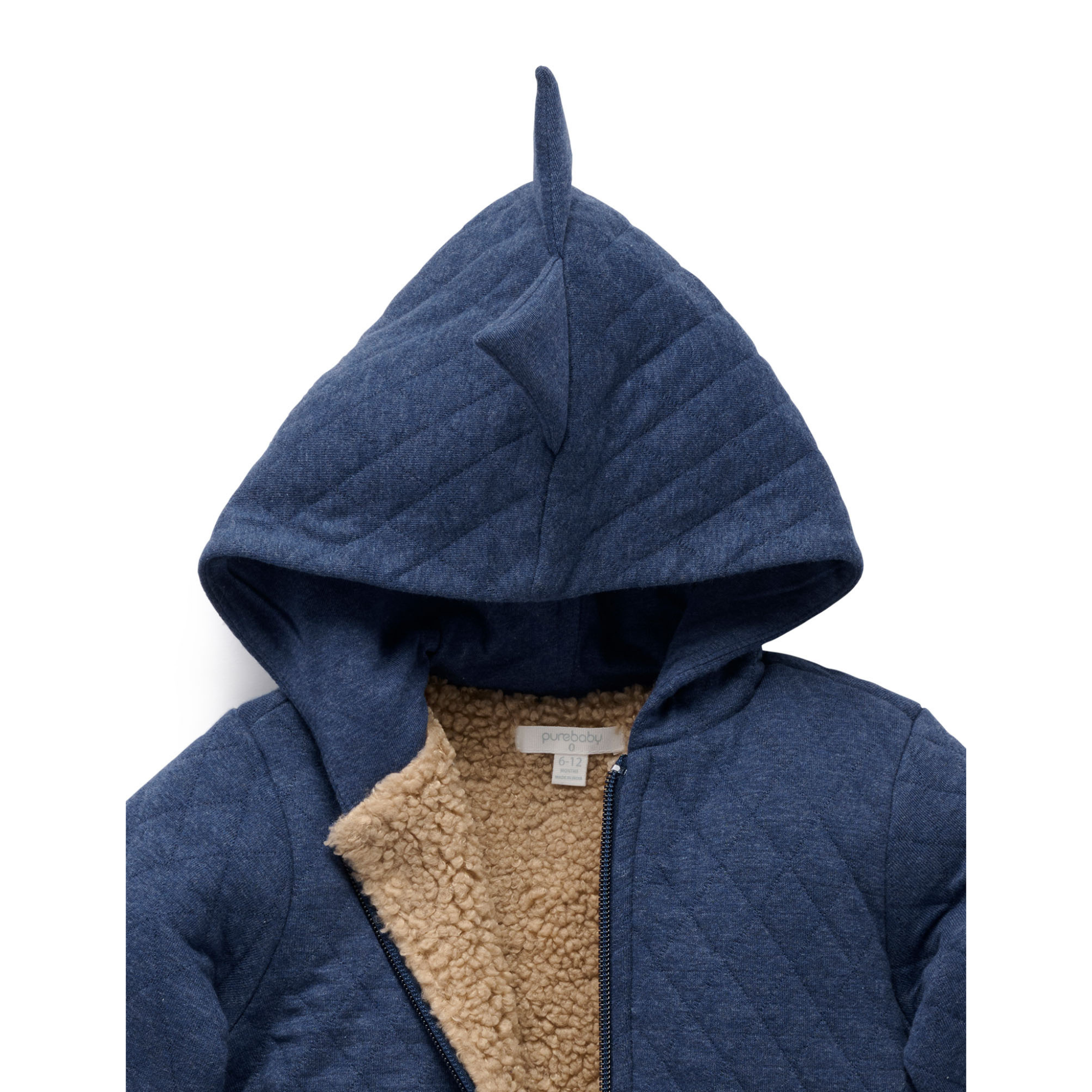 Purebaby Quilted Dragon Jacket - Midnight Melange