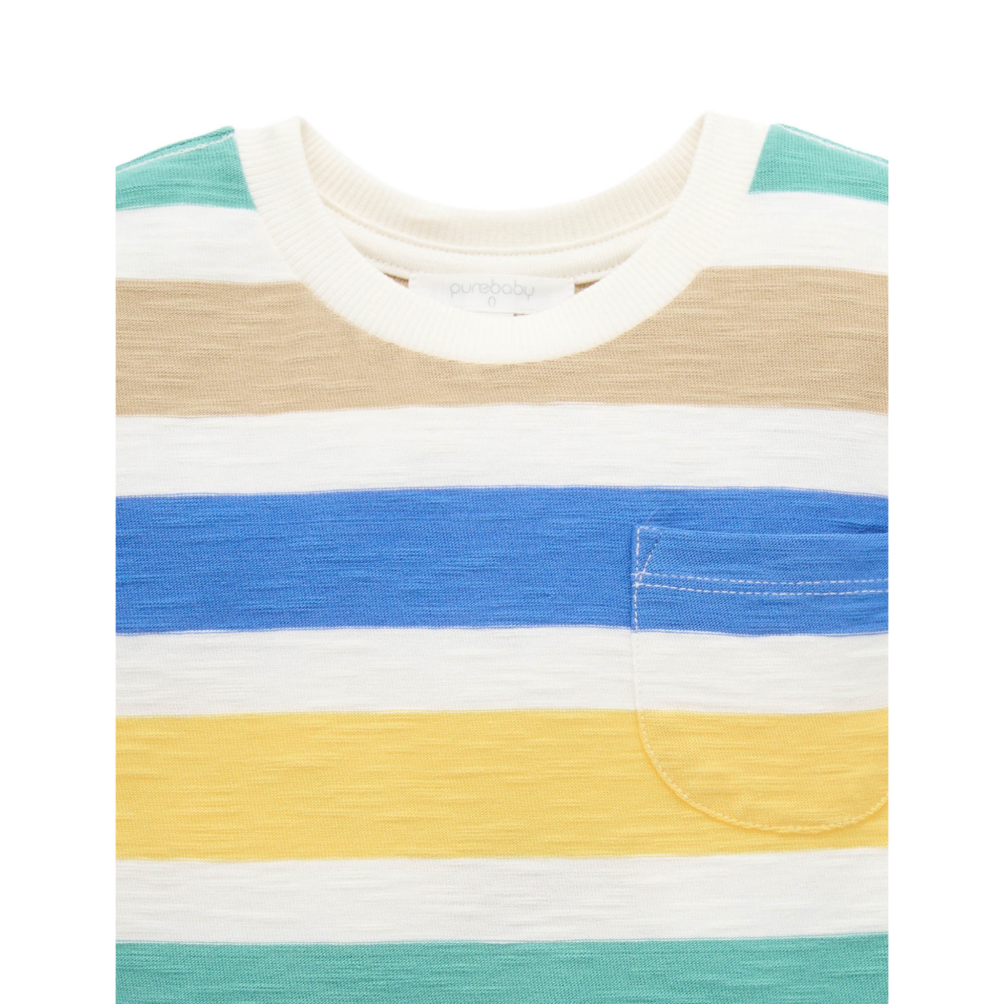 Purebaby Striped Relaxed Tee - Mexican Stripe