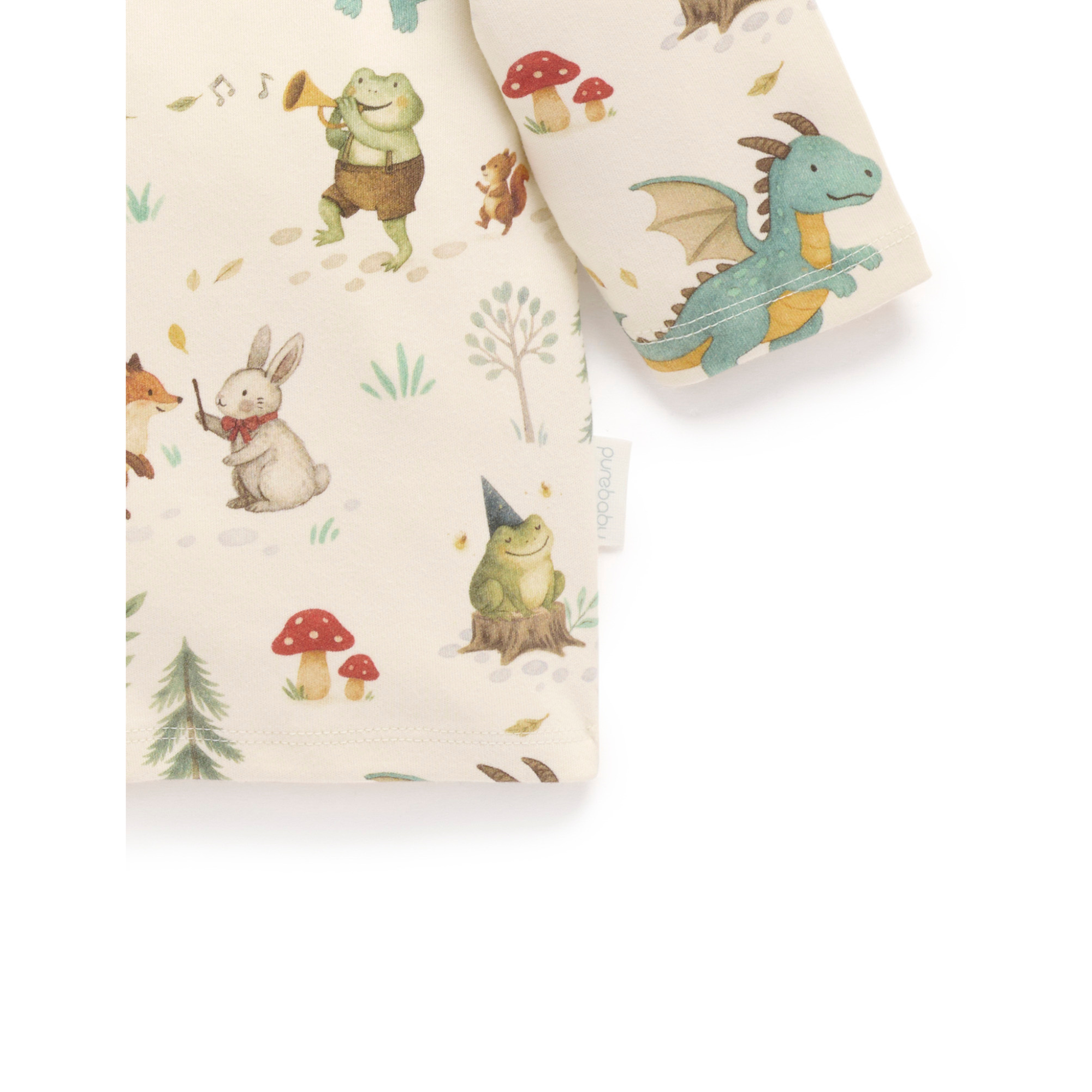 Purebaby Thick LS tee - Magical Forest Print