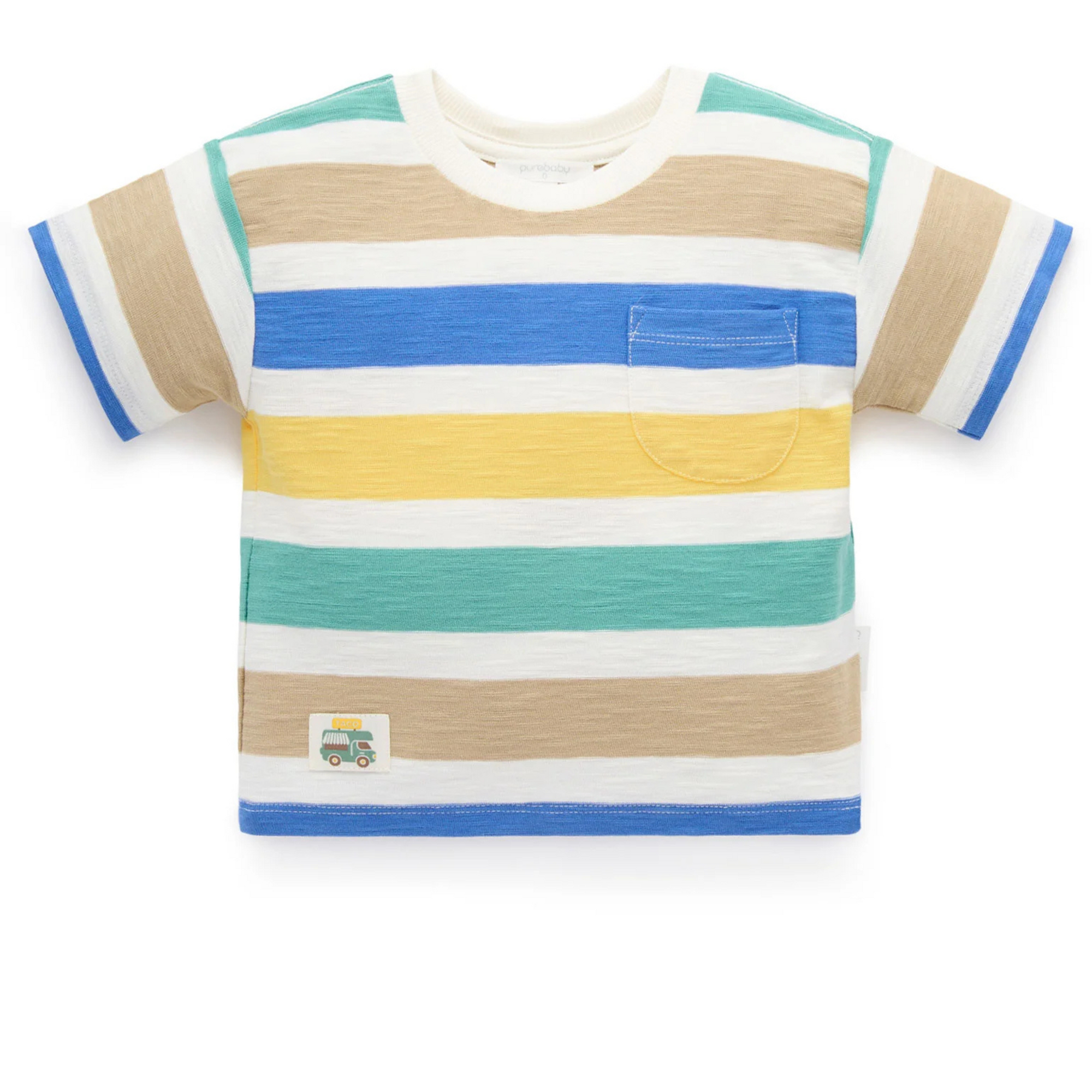 Purebaby Striped Relaxed Tee - Mexican Stripe