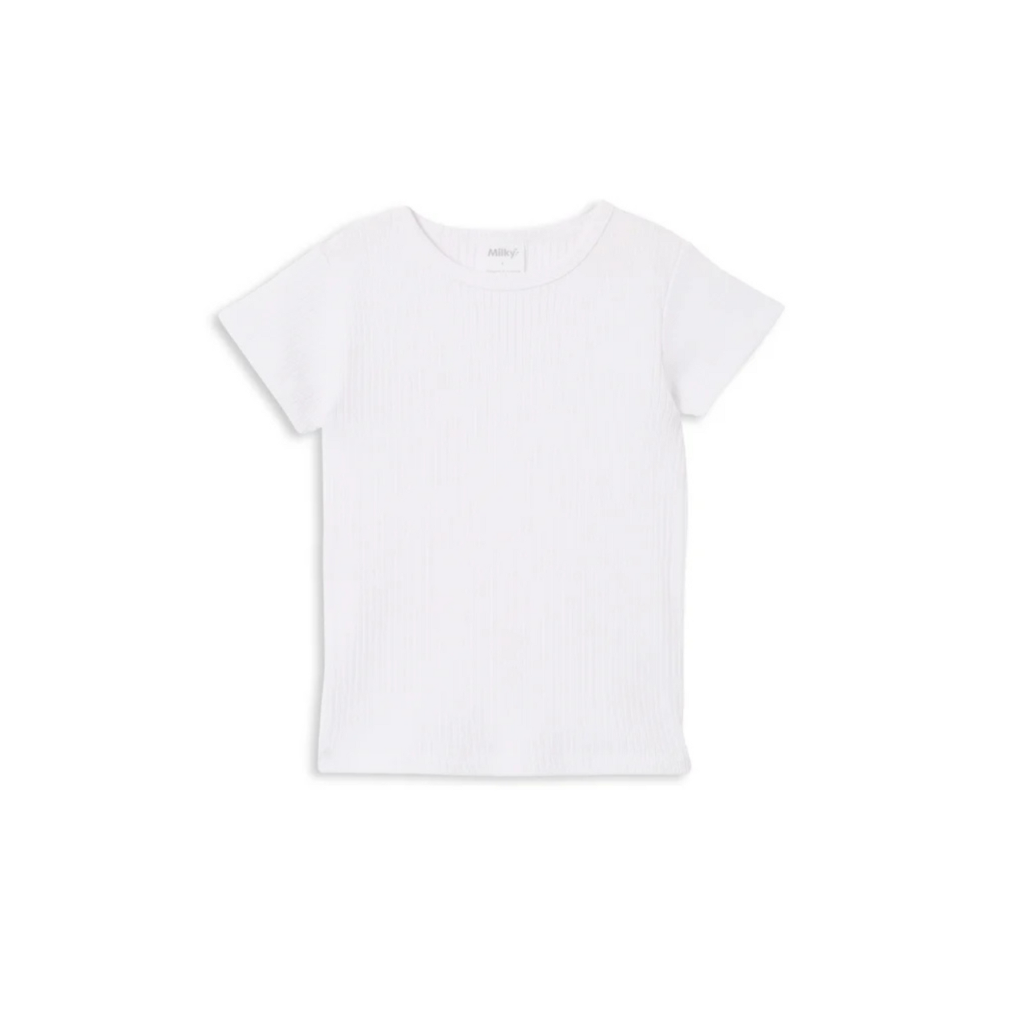 Milky White Rib Tee