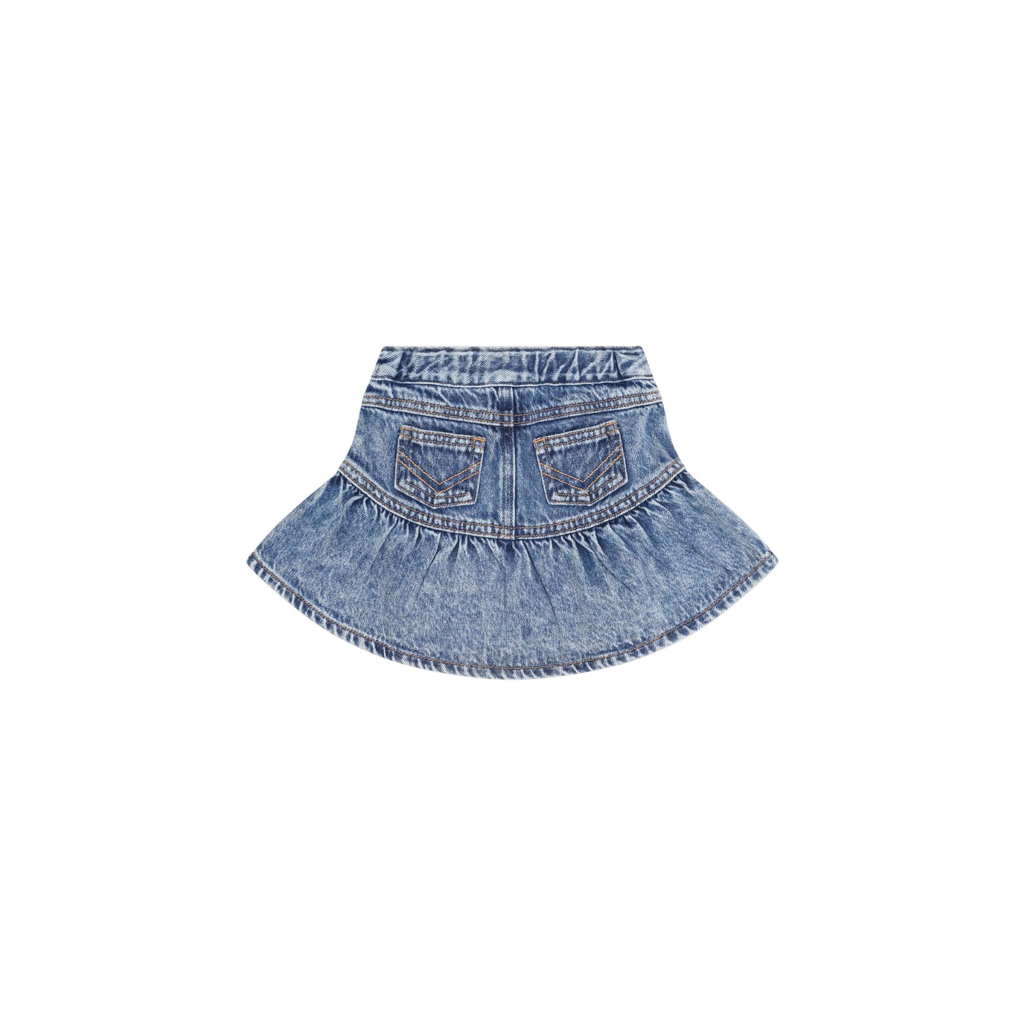 Huxbaby Dreamy Denim Tiered Skirt - Denim