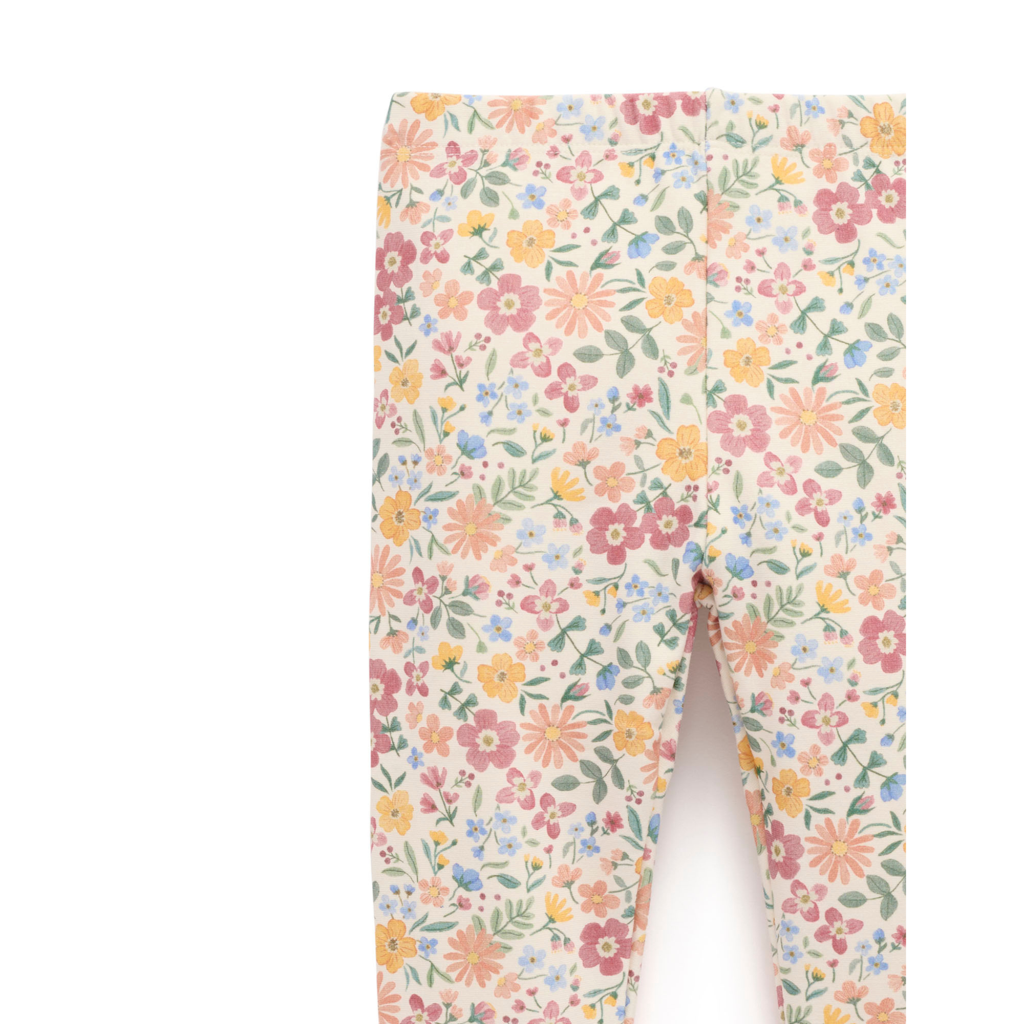 Purebaby Thick Leggings with Pockets - Wild Flower Print