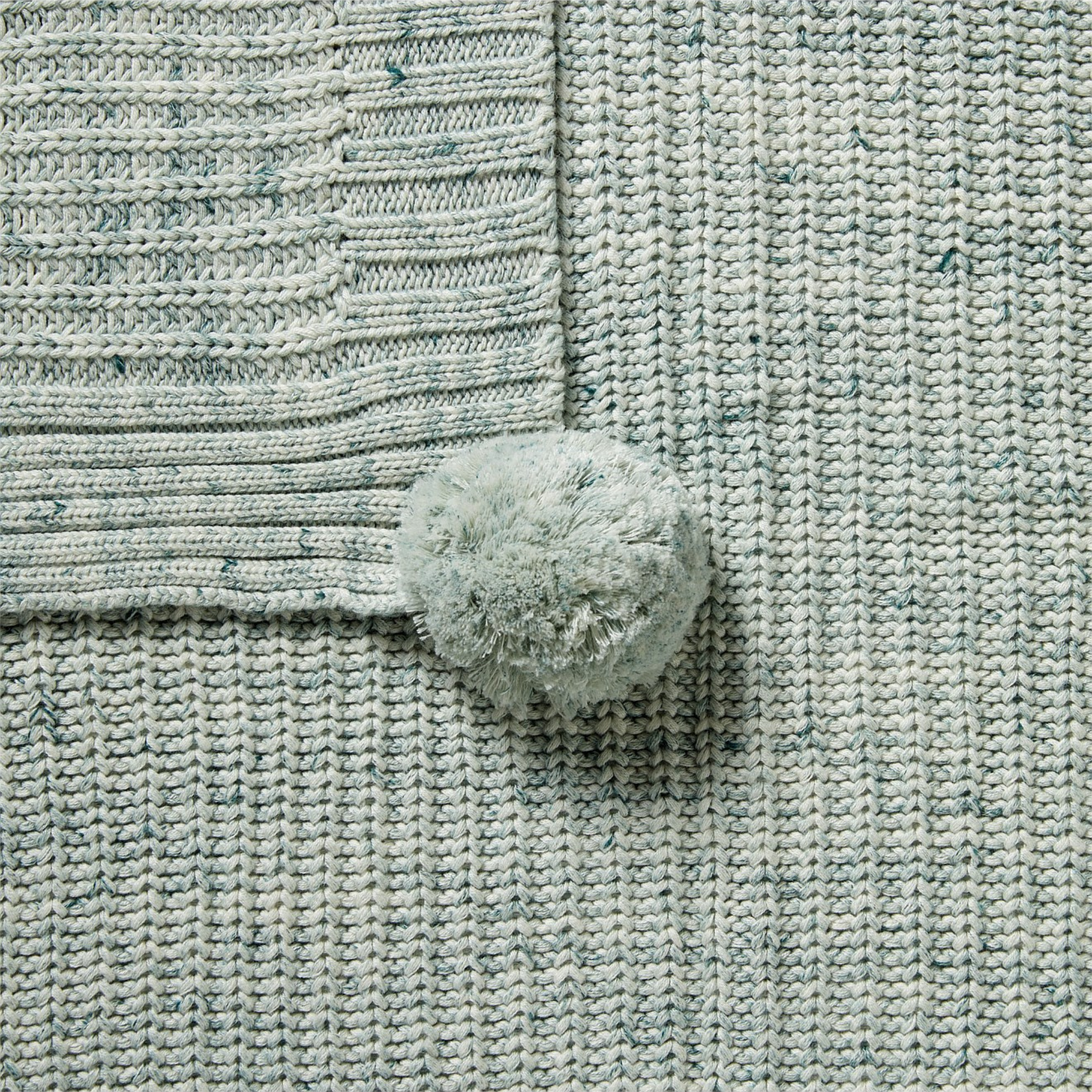Wilson & Frenchy Moss Speckle Organic Knitted Blanket