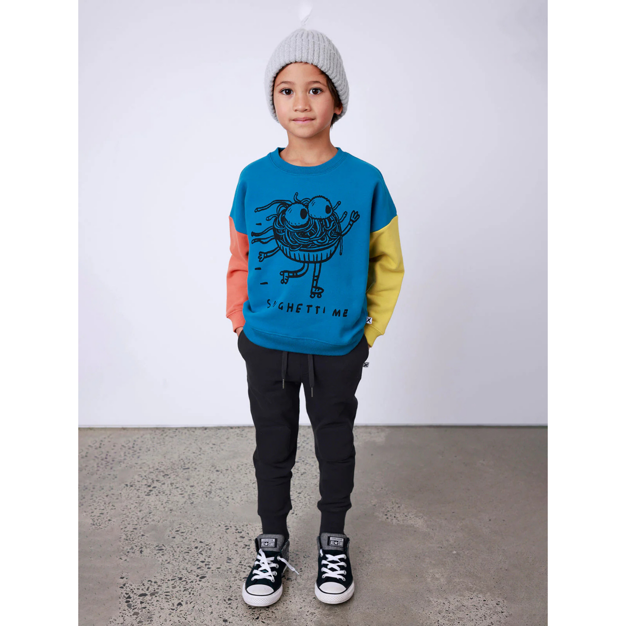 Minti Spaghetti Me Furry Crew - Teal/Orange/Zest