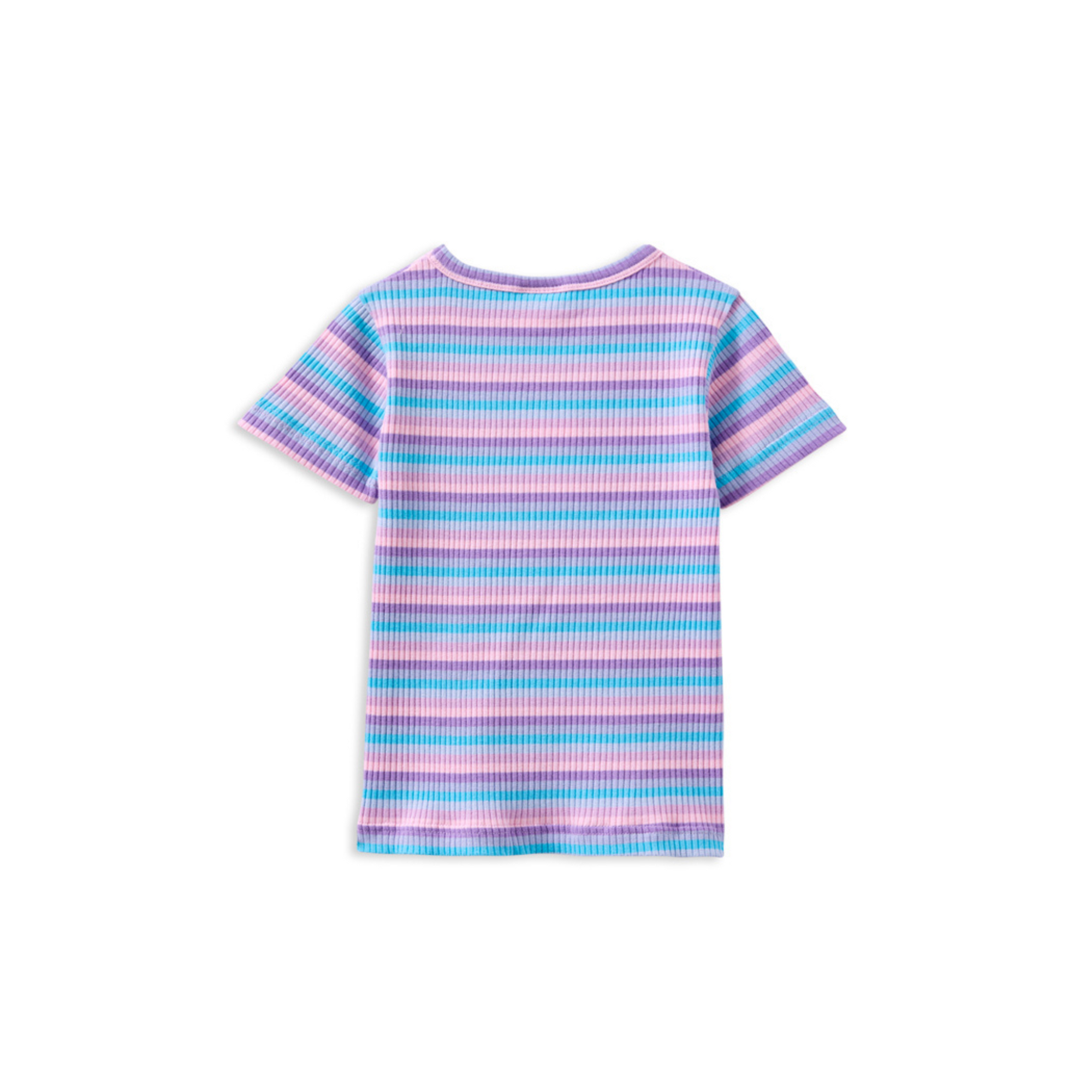 Milky Lilac Stripe Rib Tee