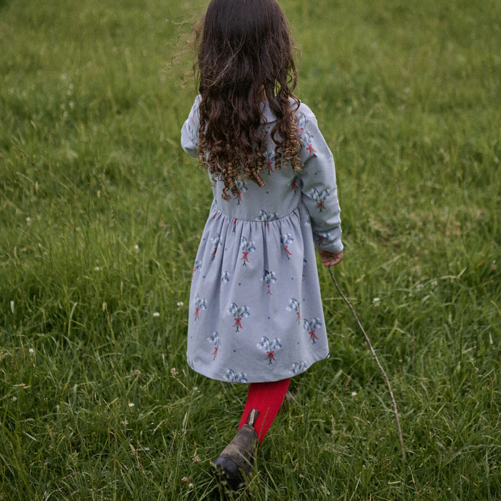 Nature Baby Agnes Dress - Bluebelle Print