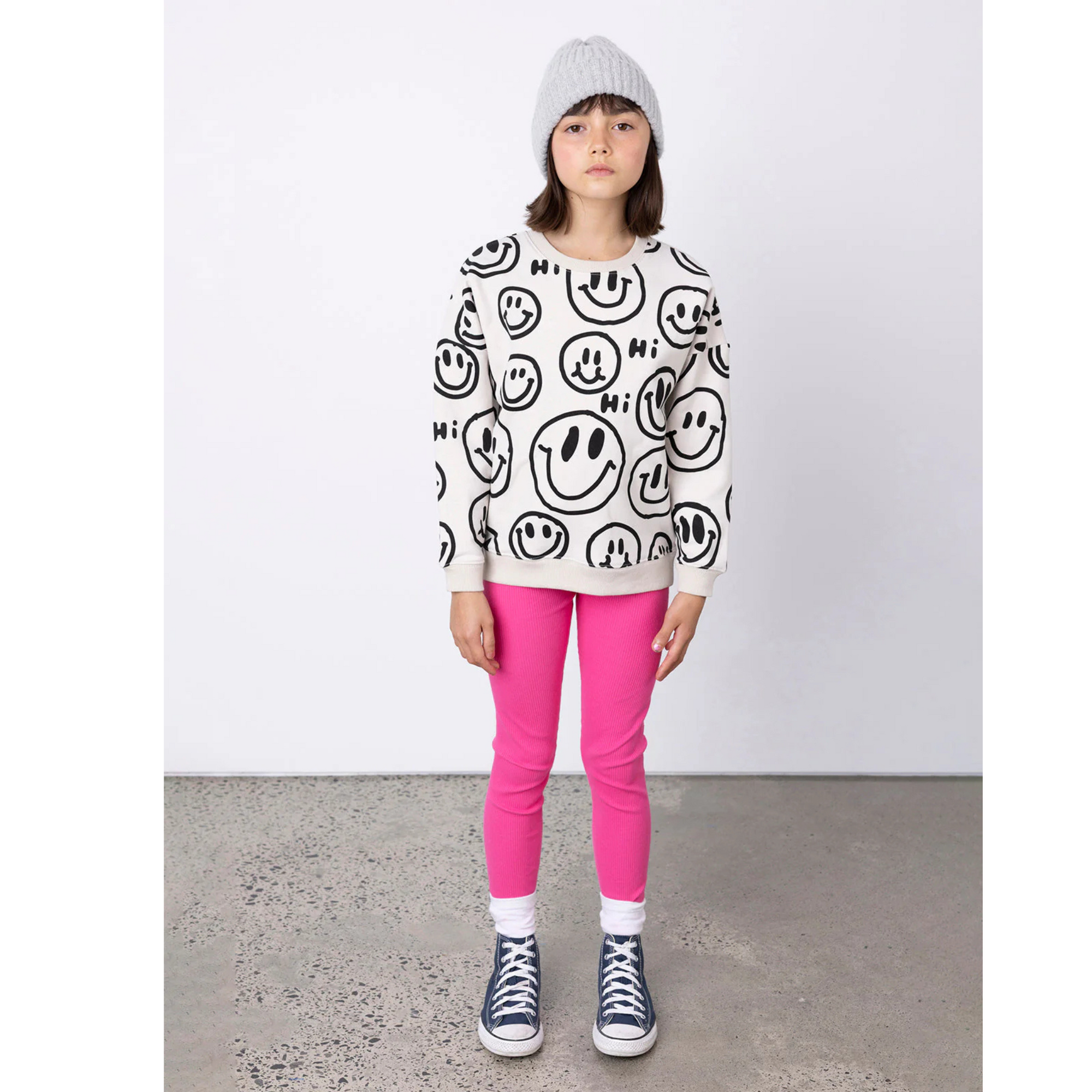 Minti Deluxe Rib Tights - Bright Pink