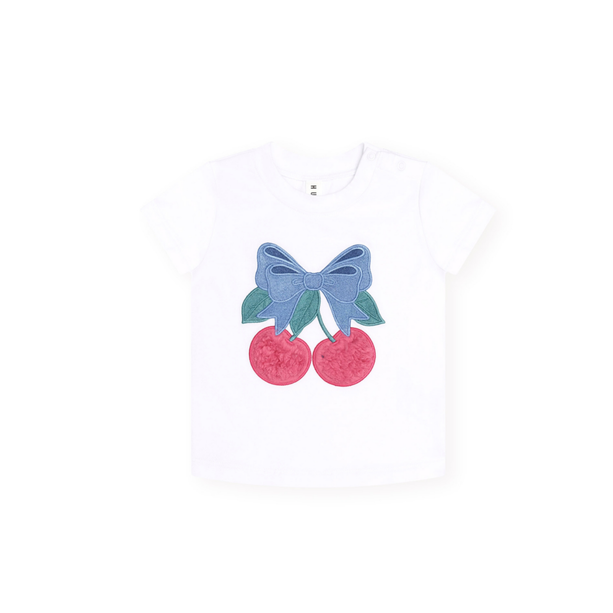 Huxbaby Cherry Bow Tee - White