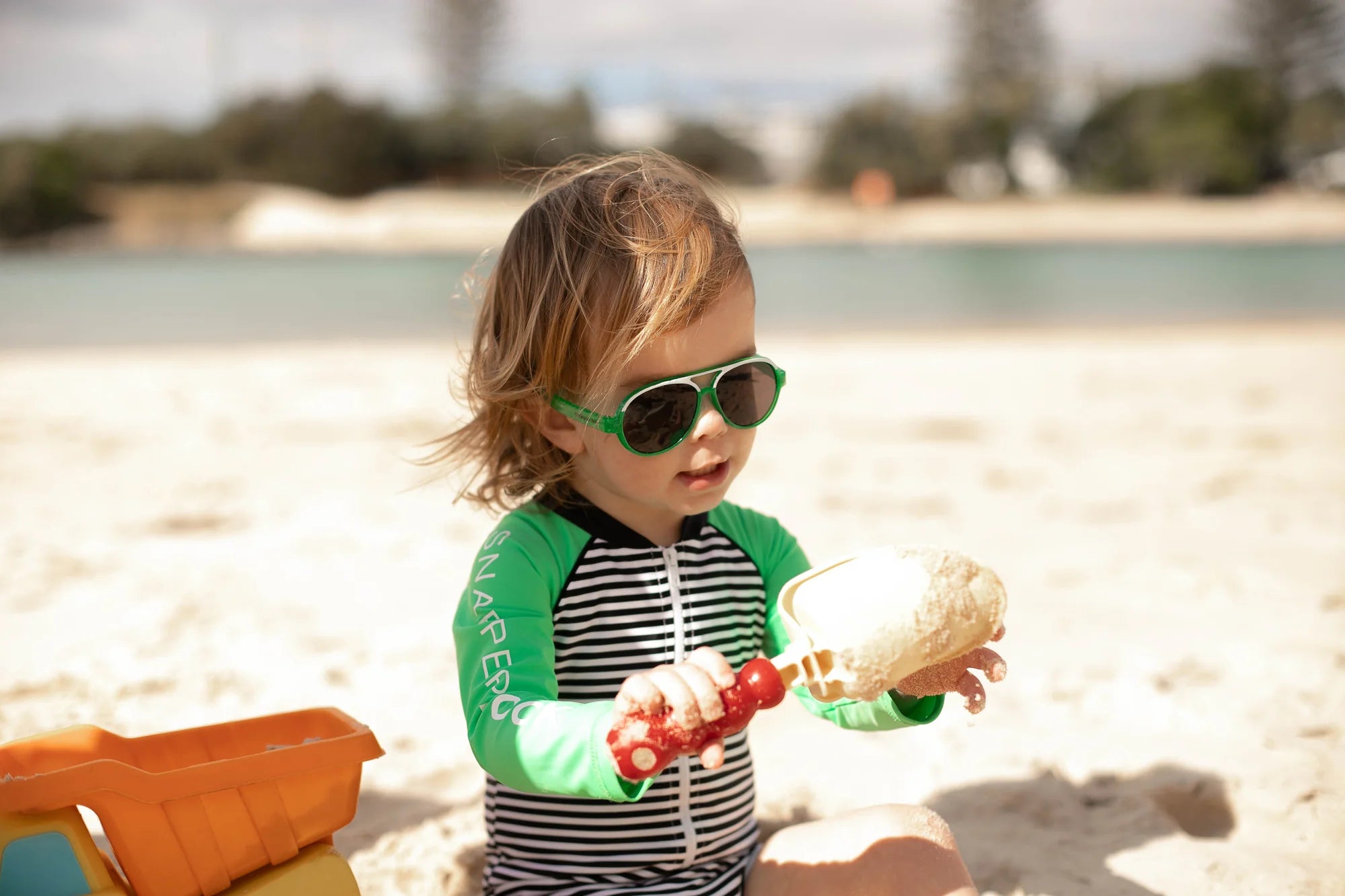 Frankie Ray Toddler Sunglasses - Pete, Jelly Green